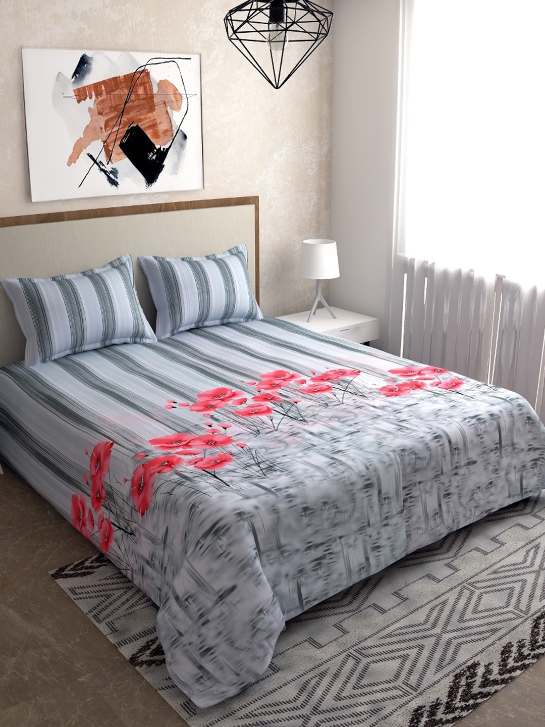 

Salona Bichona Unisex Grey Bedsheets