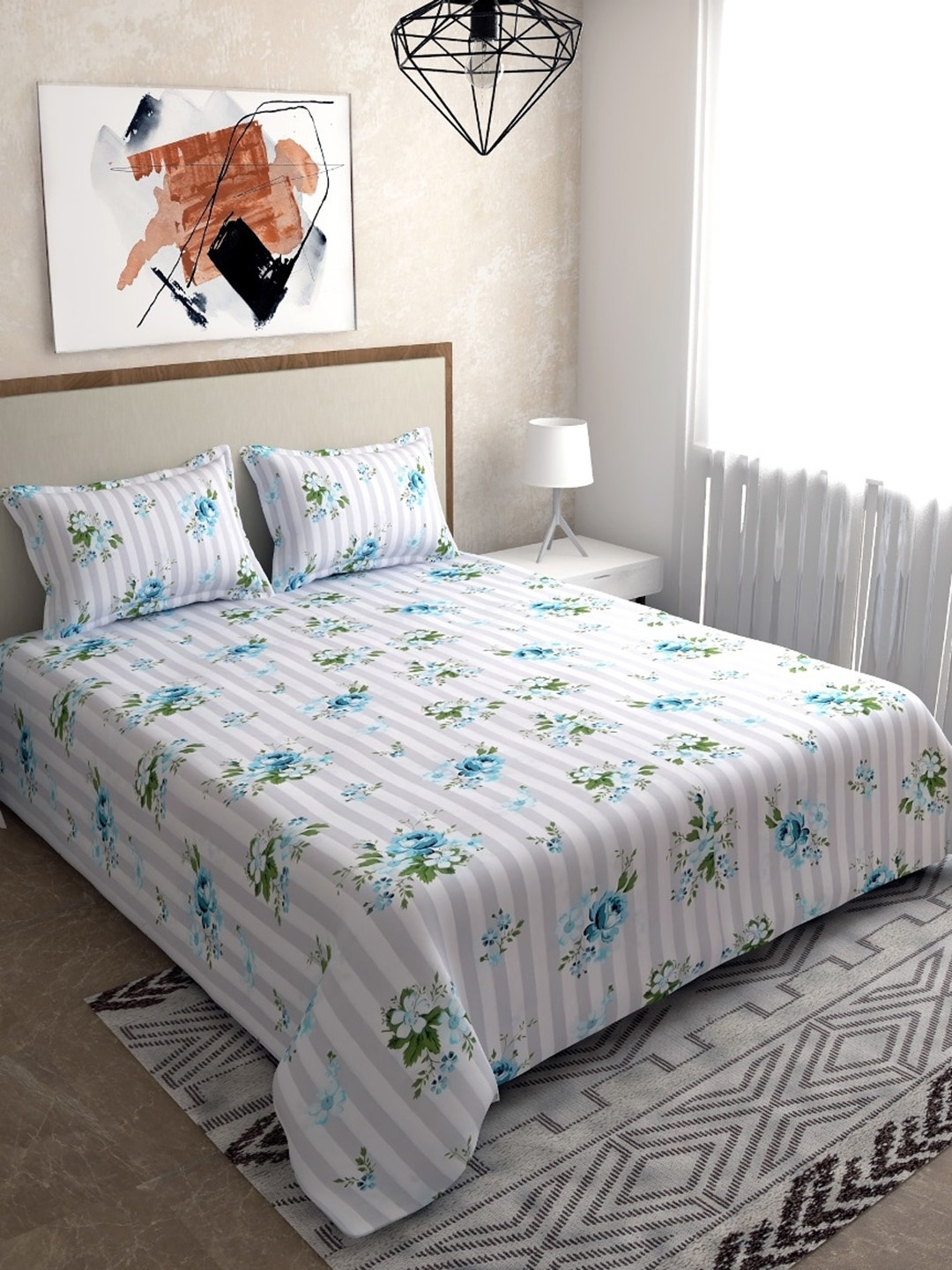 

Salona Bichona Unisex Blue Bedsheets