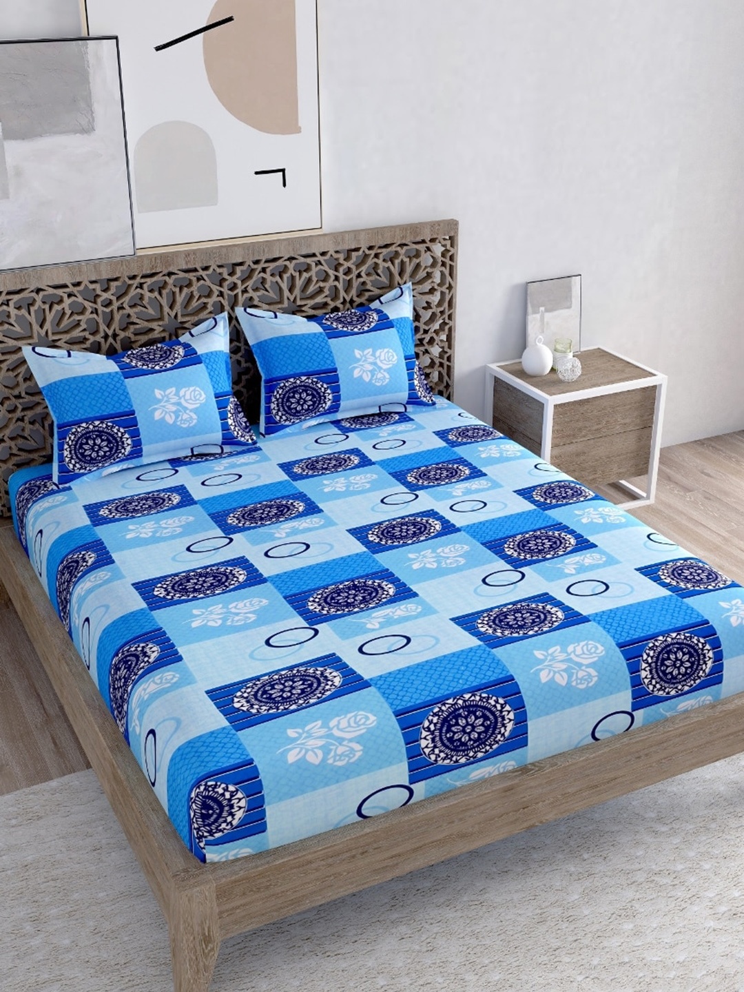 

Salona Bichona Unisex Blue Bedsheets