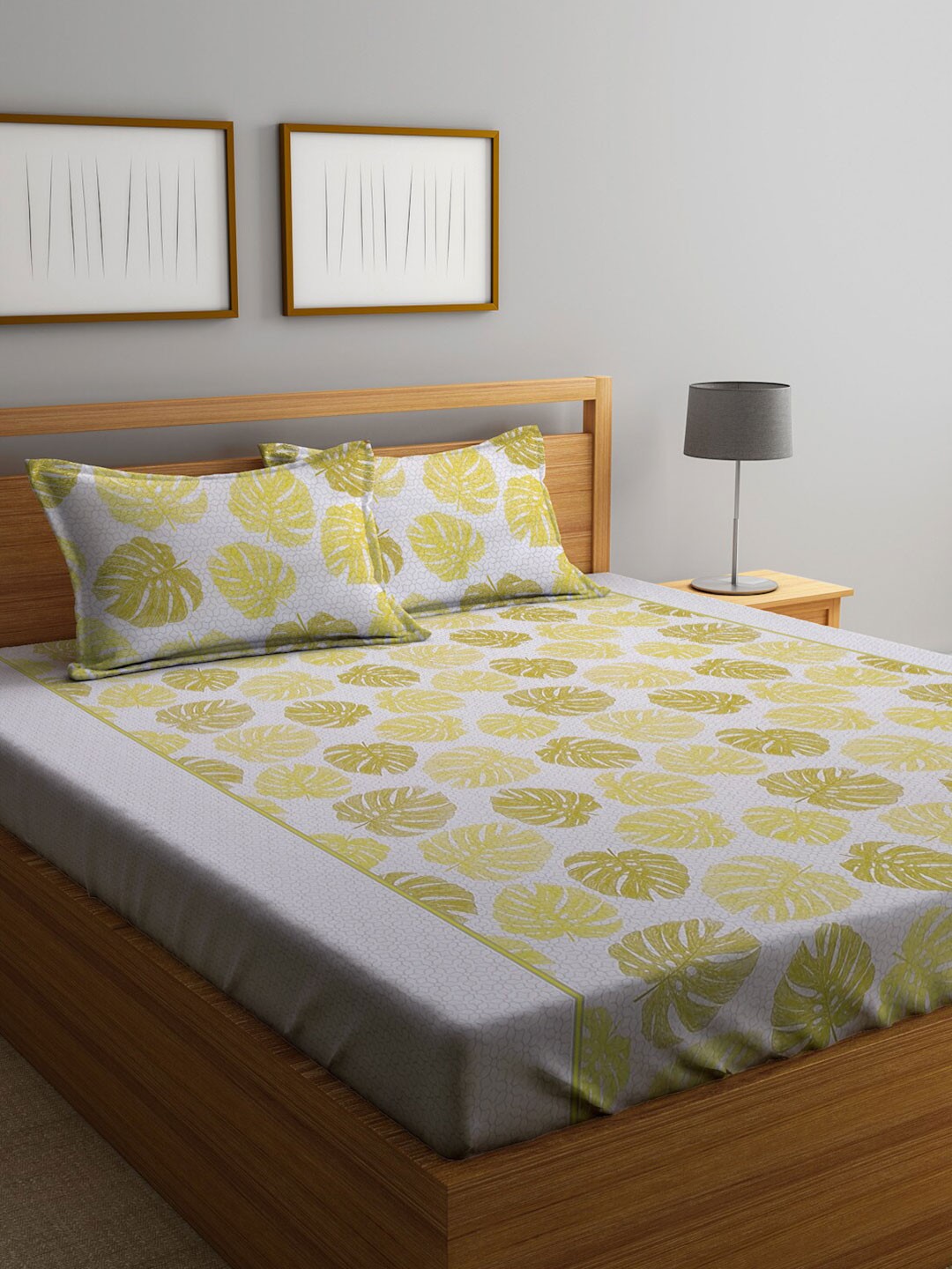 

KLOTTHE Unisex Yellow Bedsheets
