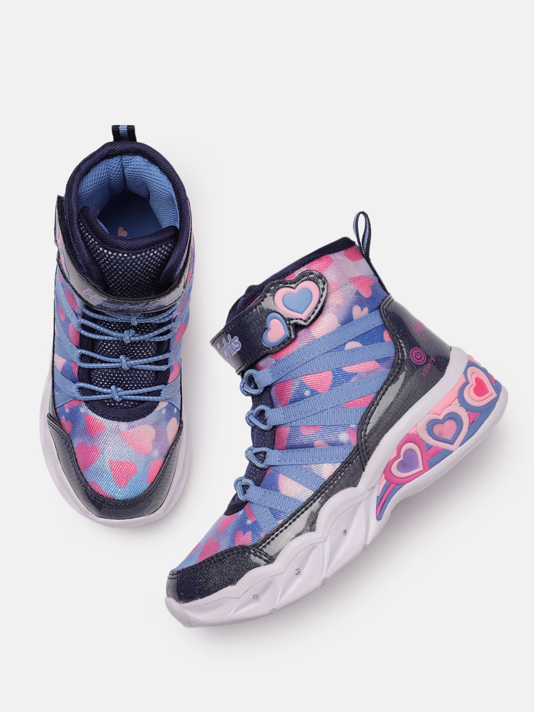 

Skechers Girls Sweetheart Lights Printed Sneakers, Navy blue