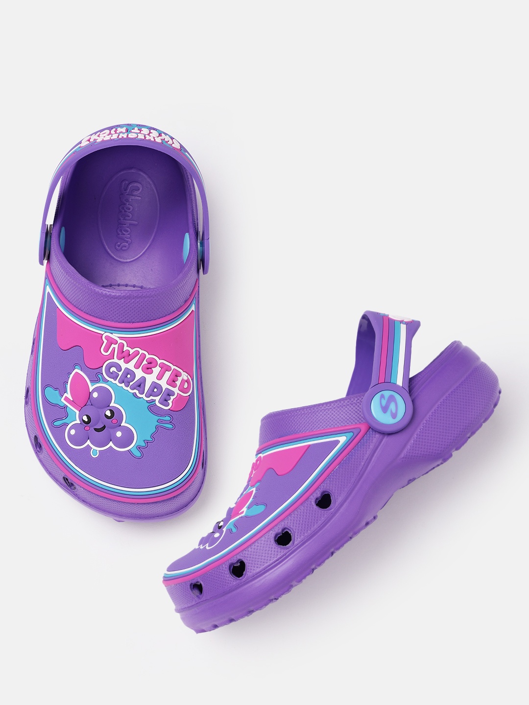 

Skechers Girls Purple Printed HEART CHARMER - SWEET SPLASH Clogs