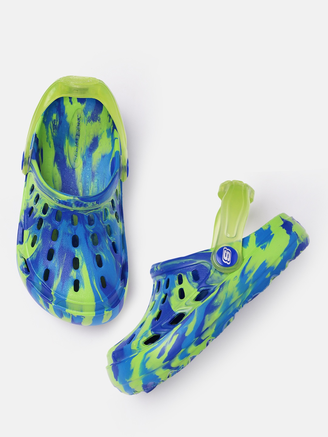 

Skechers Boys Blue & Lime Green Colourblocked Swifters Transluminator Clogs