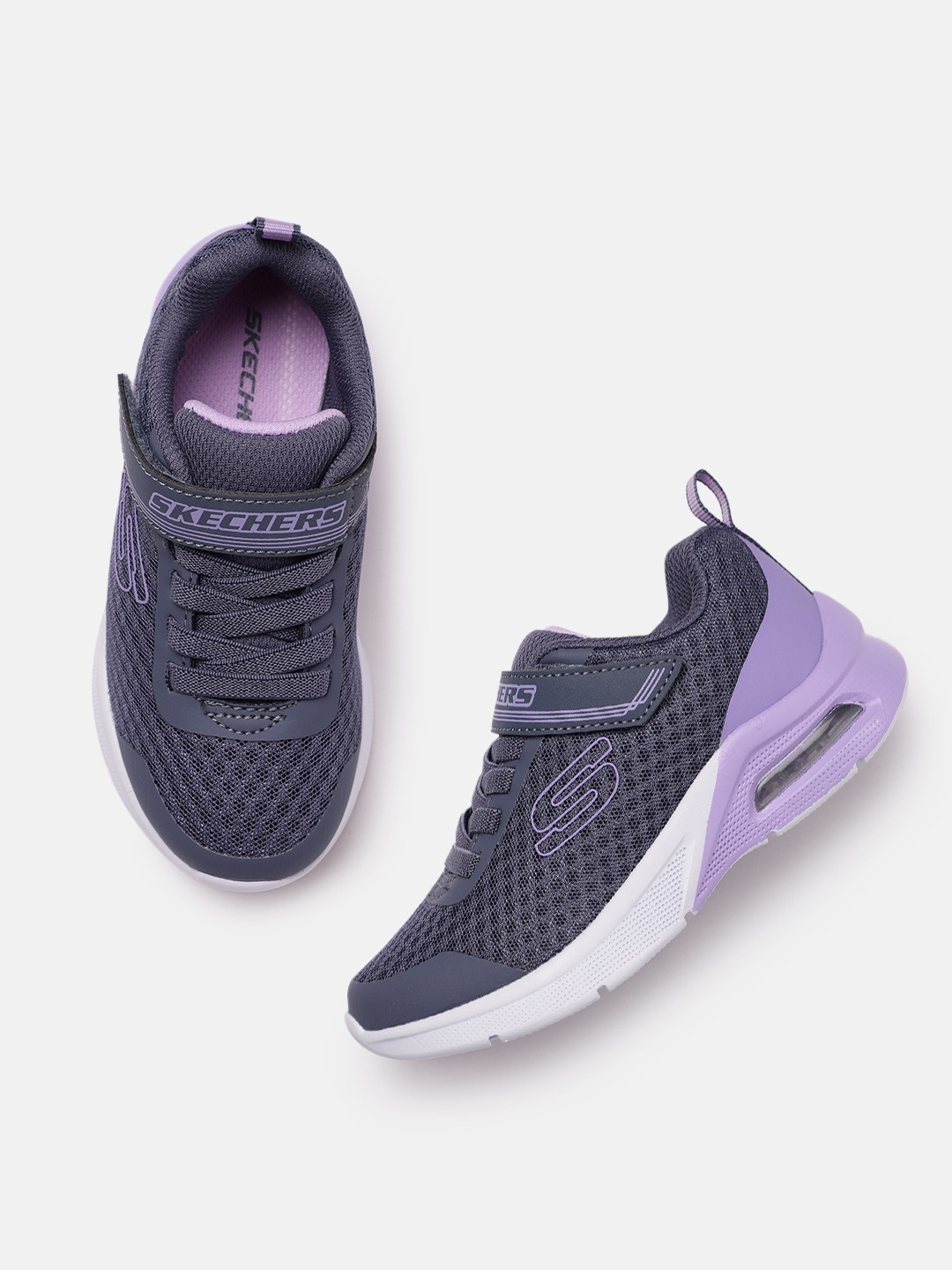 

Skechers Girls Microspec Max Epic Bright Sneakers, Grey