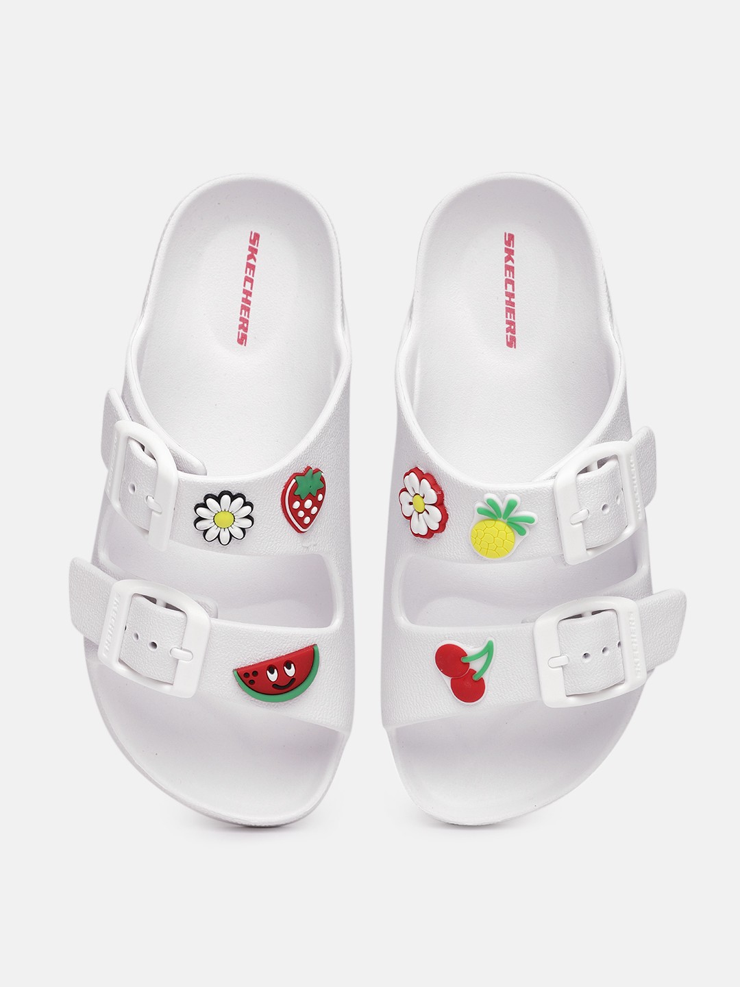 

Skechers Girls White CALI BLAST - FRUITY FUN Sliders
