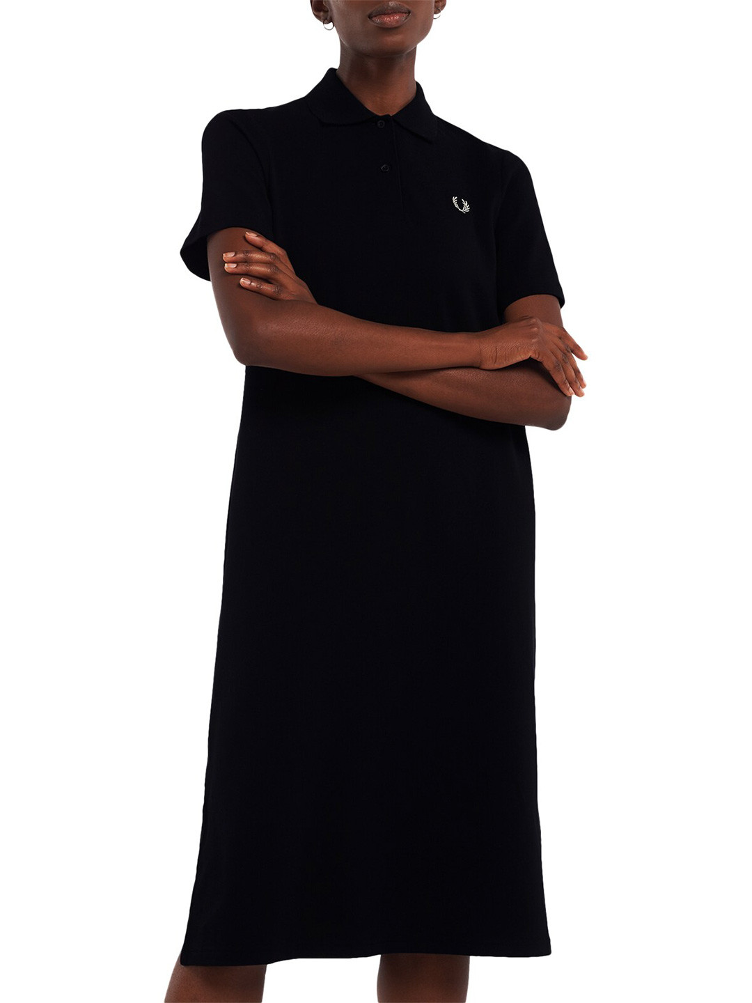 

Fred Perry Black T-shirt Midi Dress