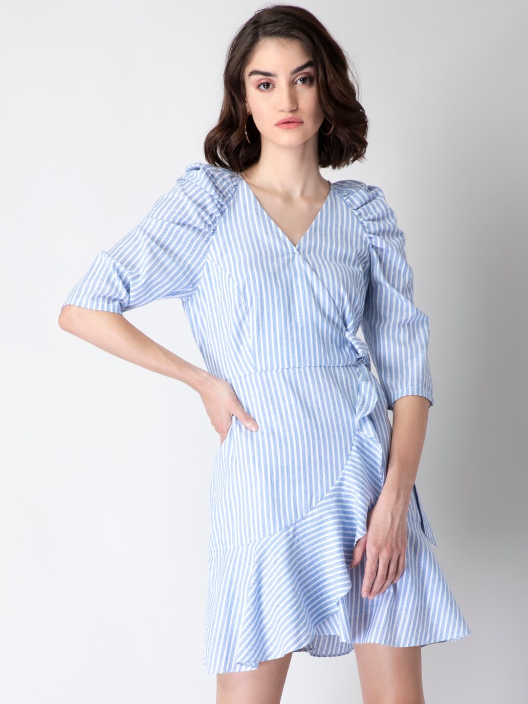 

FabAlley Blue Striped Dress