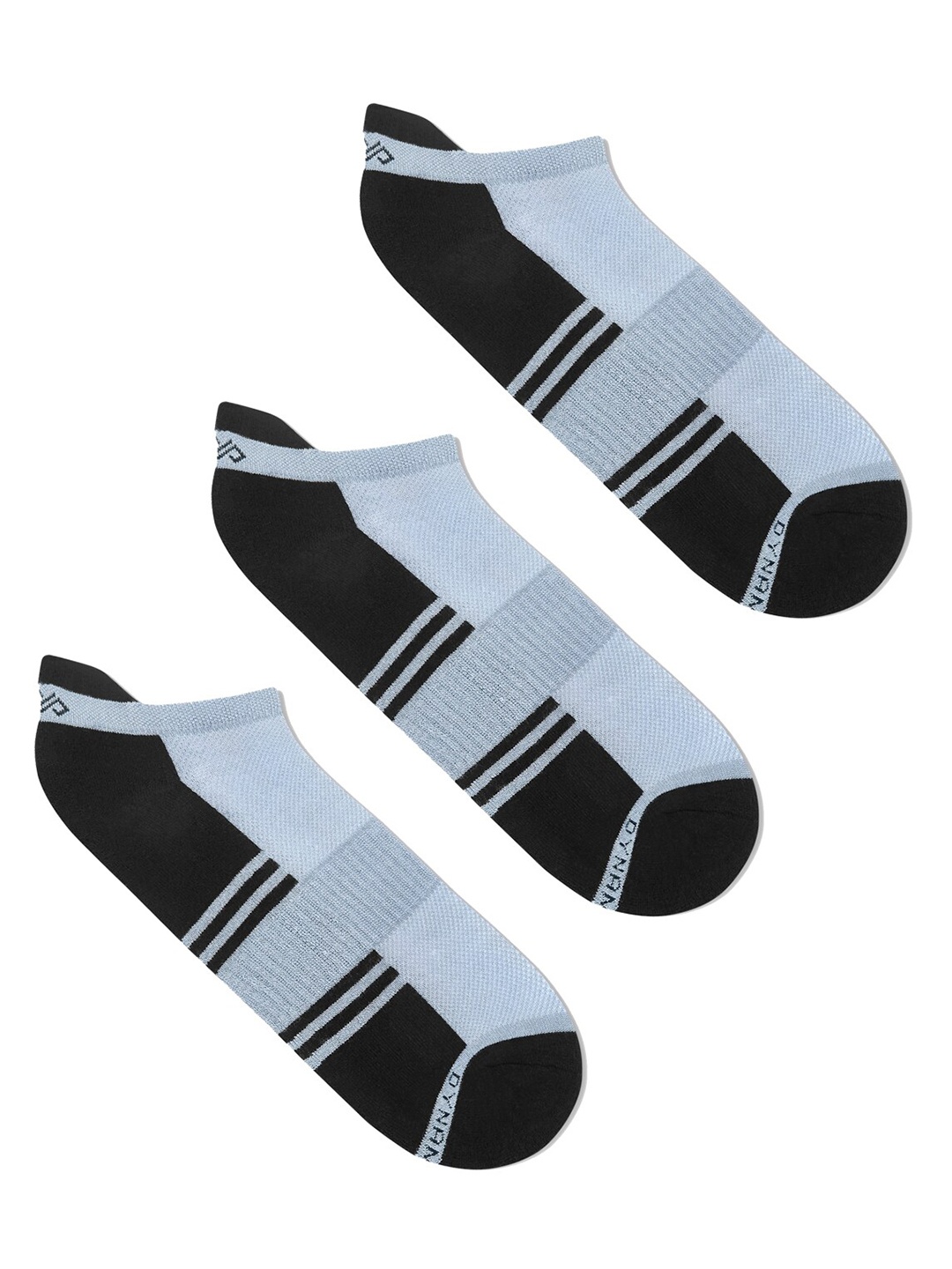 

Dynamocks Men Pack of 3 Grey Bamboo Ankle Length Socks