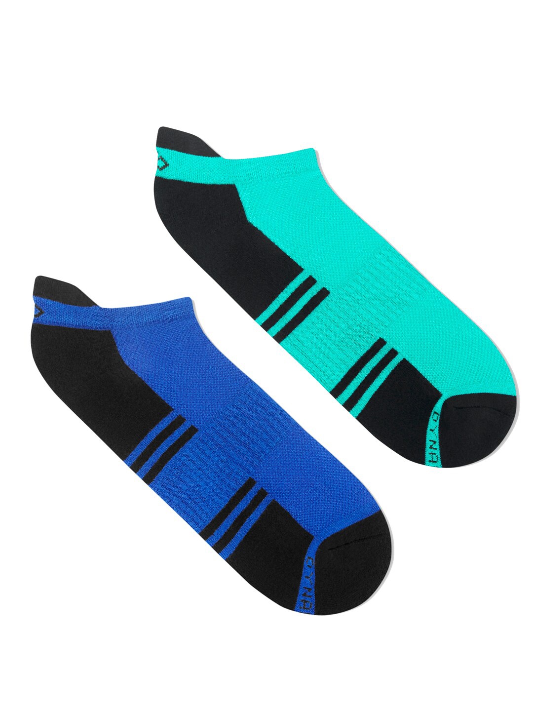 

Dynamocks Men Pack Of 2 Colorblocked Bamboo Ankle Length Socks, Blue