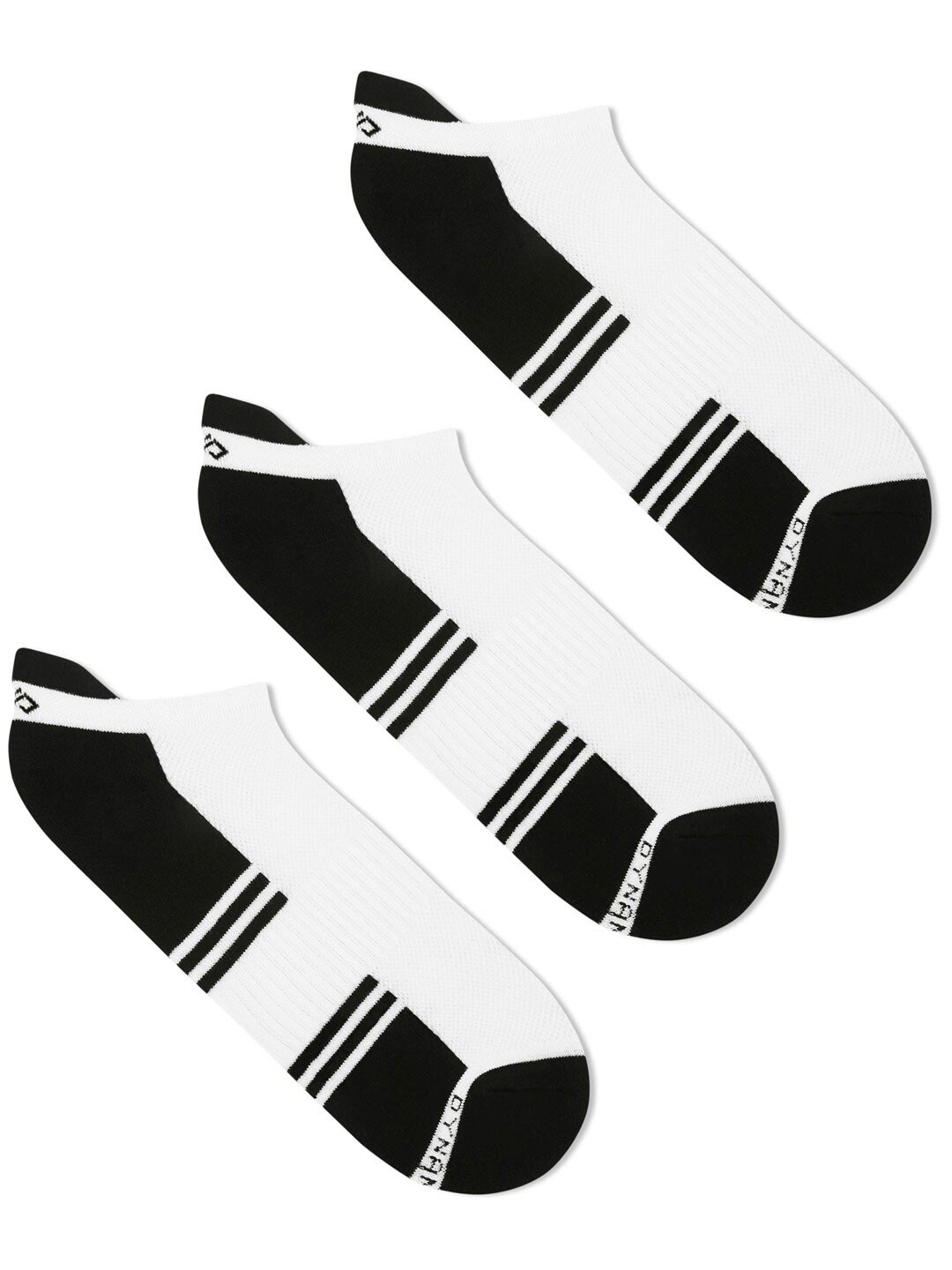 

Dynamocks Men Pack of 3 White & Black Bamboo Ankle Length Socks