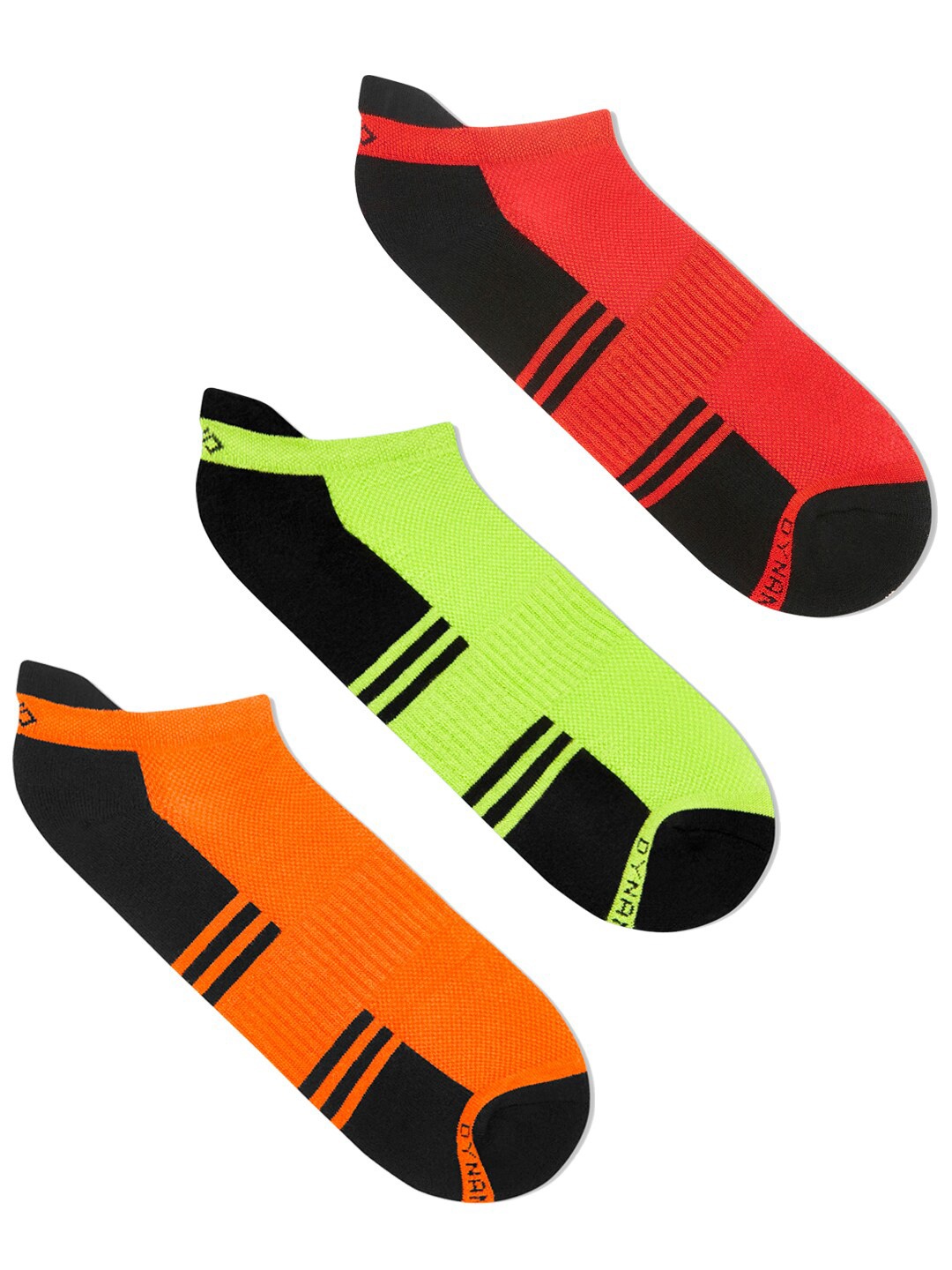 

Dynamocks Men Pack Of 3 Colourblocked Bamboo Ankle-Length Socks, Red