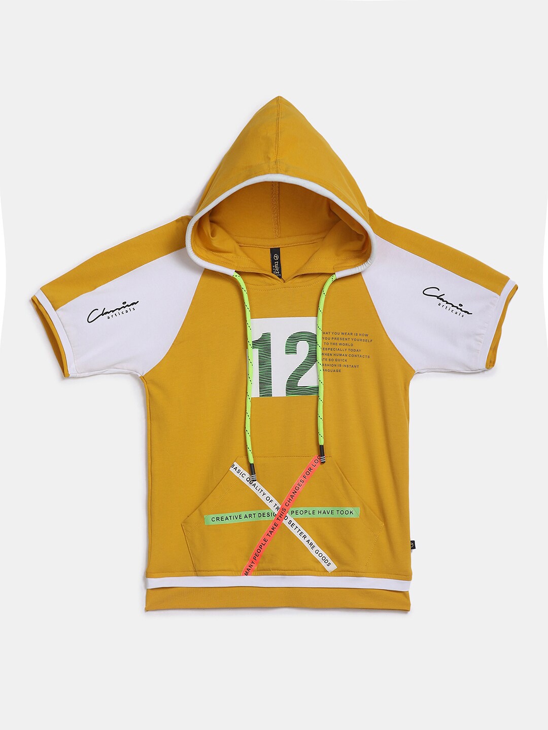 

V-Mart Boys Yellow Typography Printed T-shirt