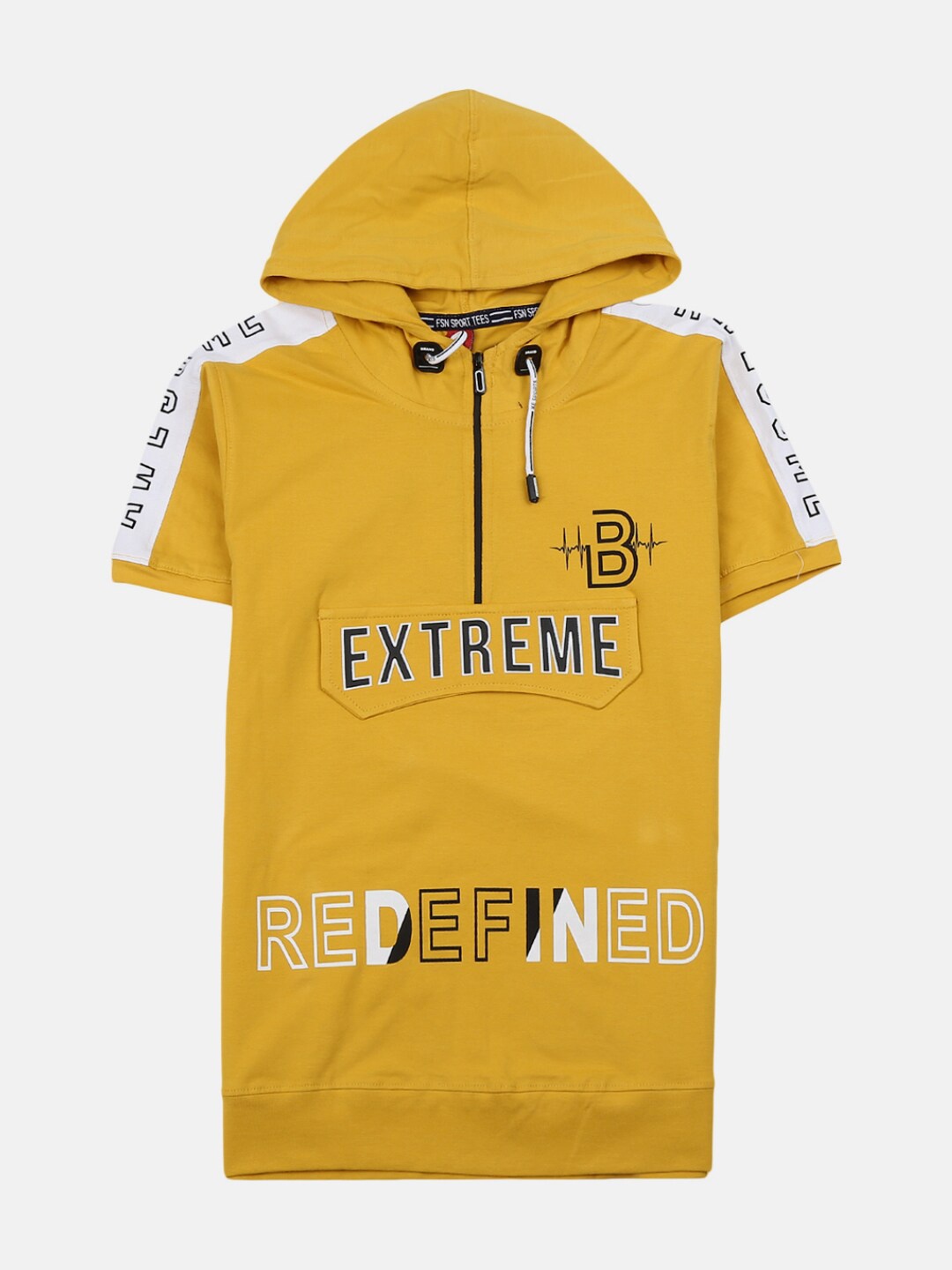 

V-Mart Boys Mustard Yellow Typography Printed T-shirt