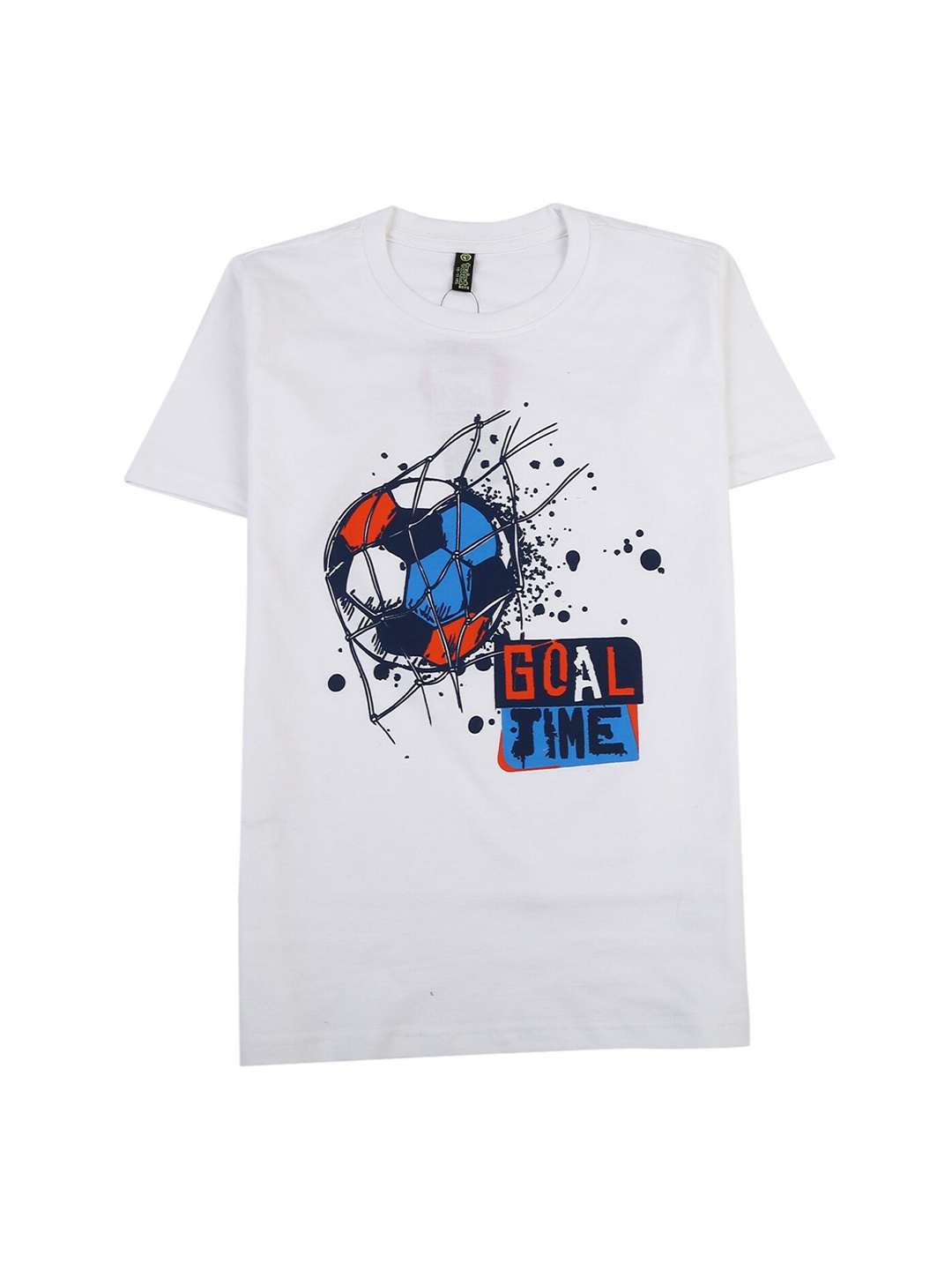 

V-Mart Boys White Graphic Printed Cotton T-shirt