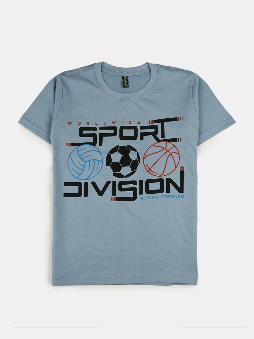 

V-Mart Boys Blue & Black Typography Printed T-shirt