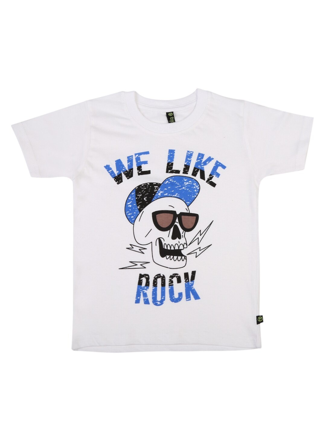 

V-Mart Boys White Cotton Printed Graphic T-shirt