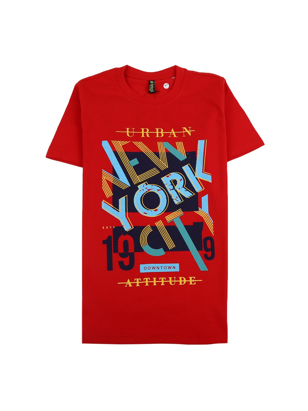 

V-Mart Boys Red Typography Printed T-shirt