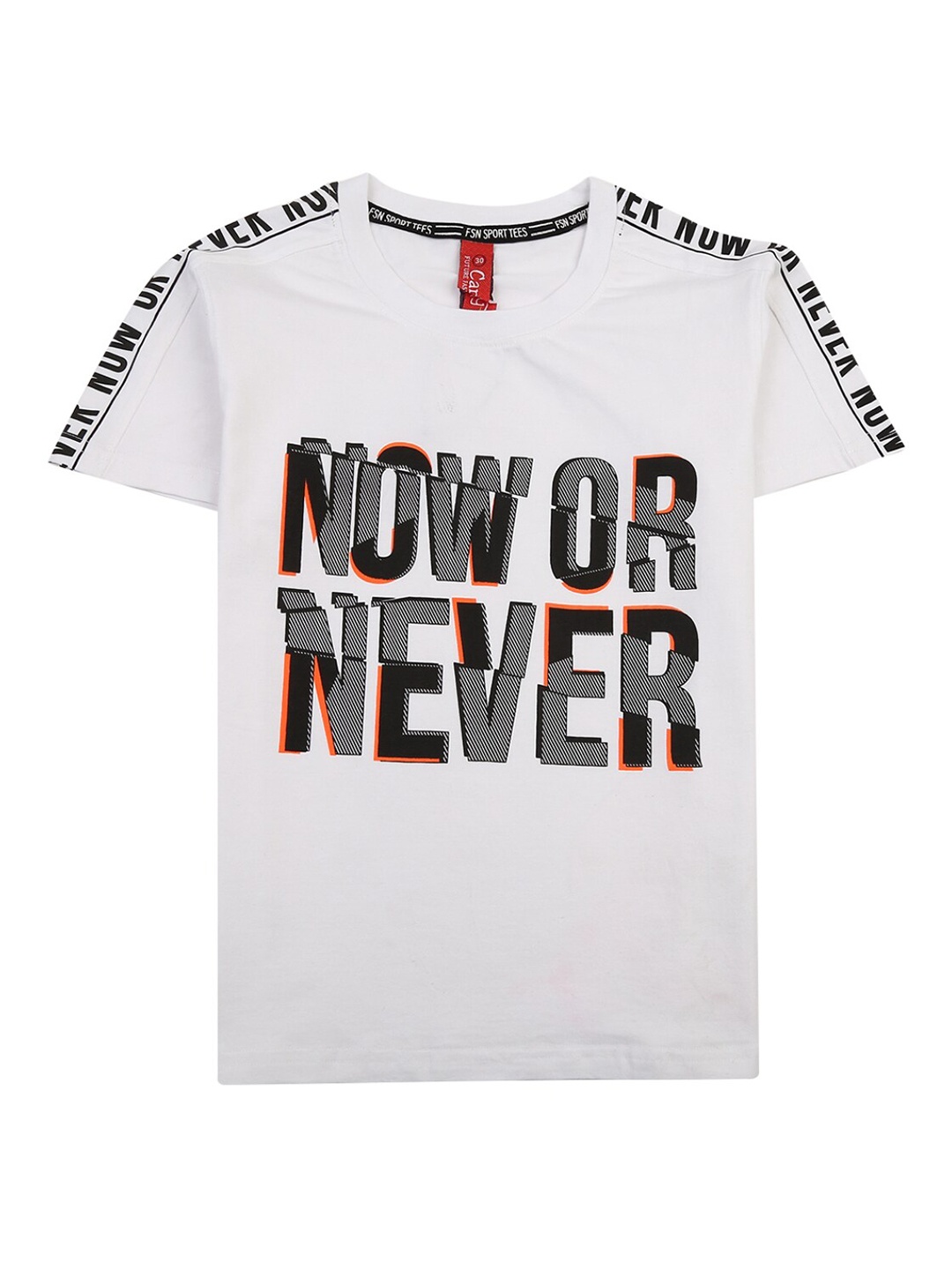 

V-Mart Boys White Typography Printed T-shirt