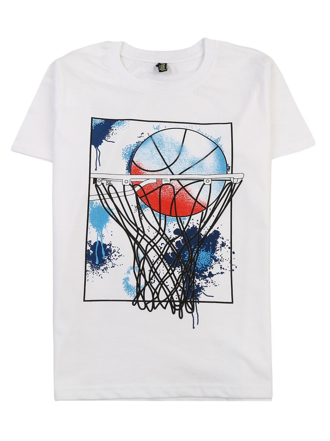 

V-Mart Boys White Printed T-shirt