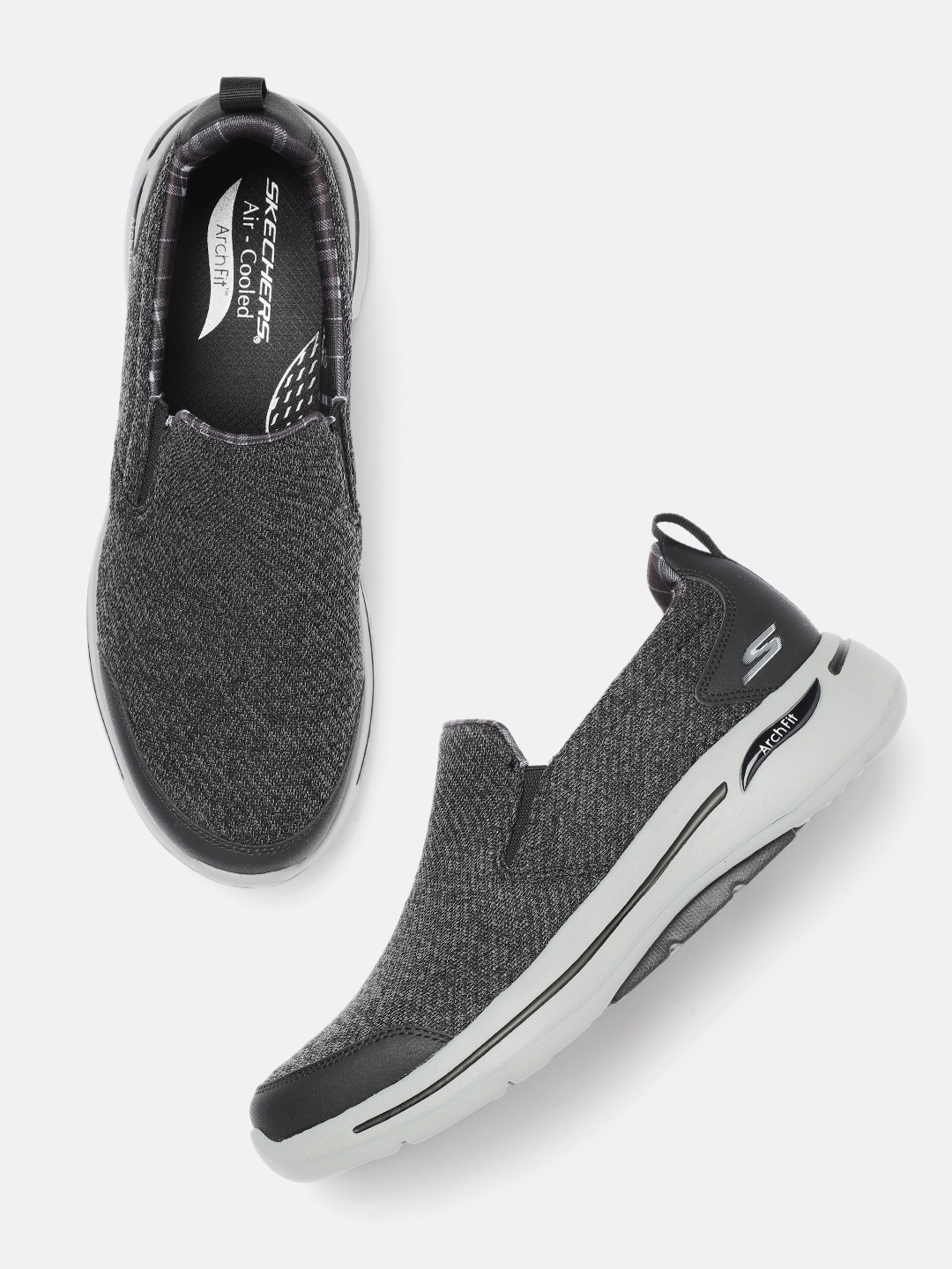 

Skechers Men Go Walk Arch Fit - Rambler Non-Marking Walking Shoes, Charcoal