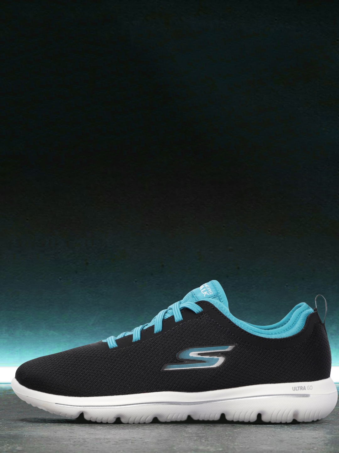

Skechers Women Black GO WALK EVOLUTION ULTRA-RECLA Air Cooled Goga Mat Walking Shoes