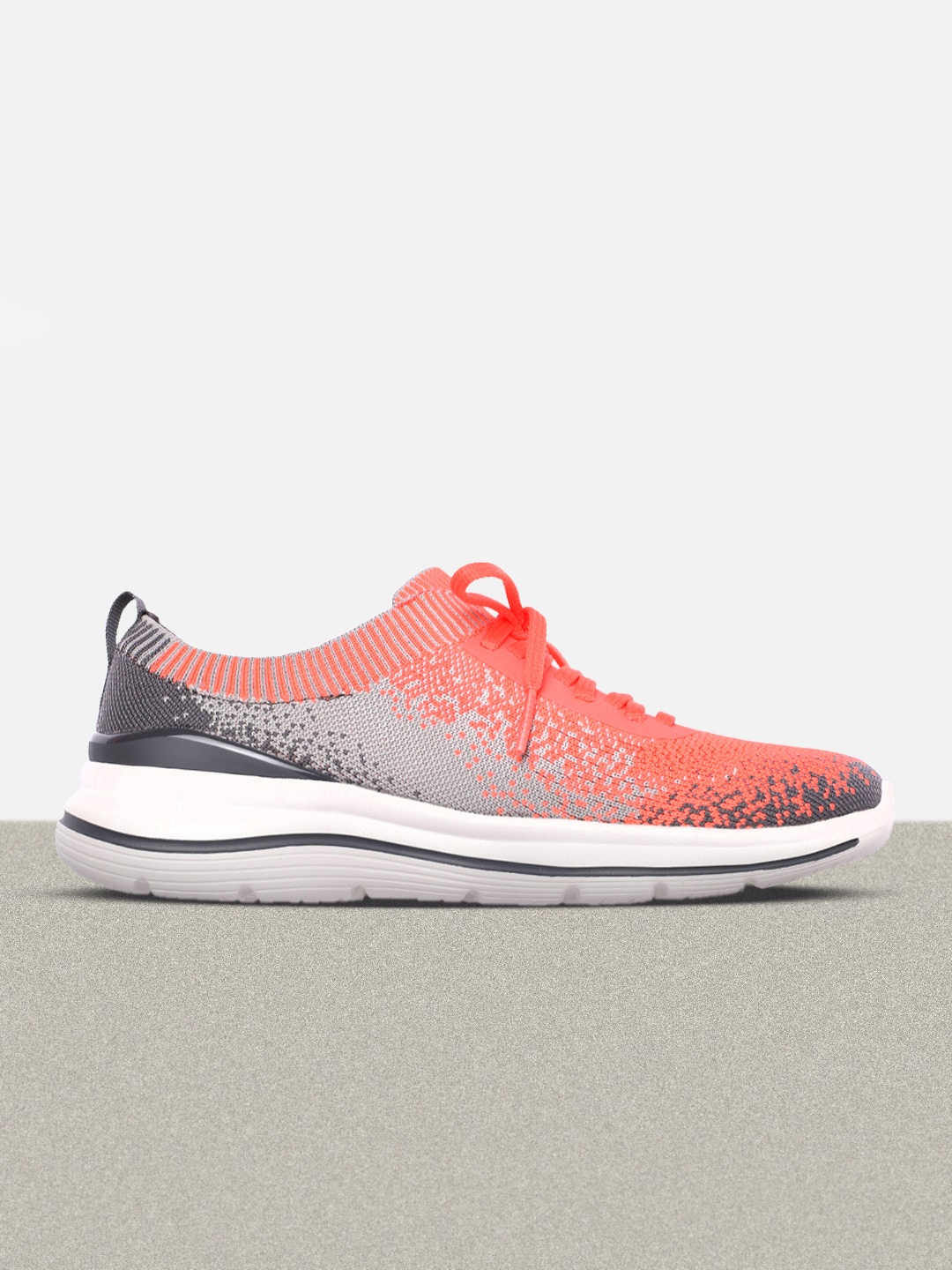

Skechers Women Peach-Coloured & Grey GO WALK STRETCH FIT Walking Shoes