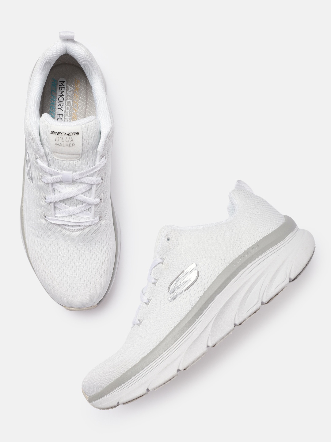 

Skechers Men White D'LUX WALKER - MEERNO Sneakers