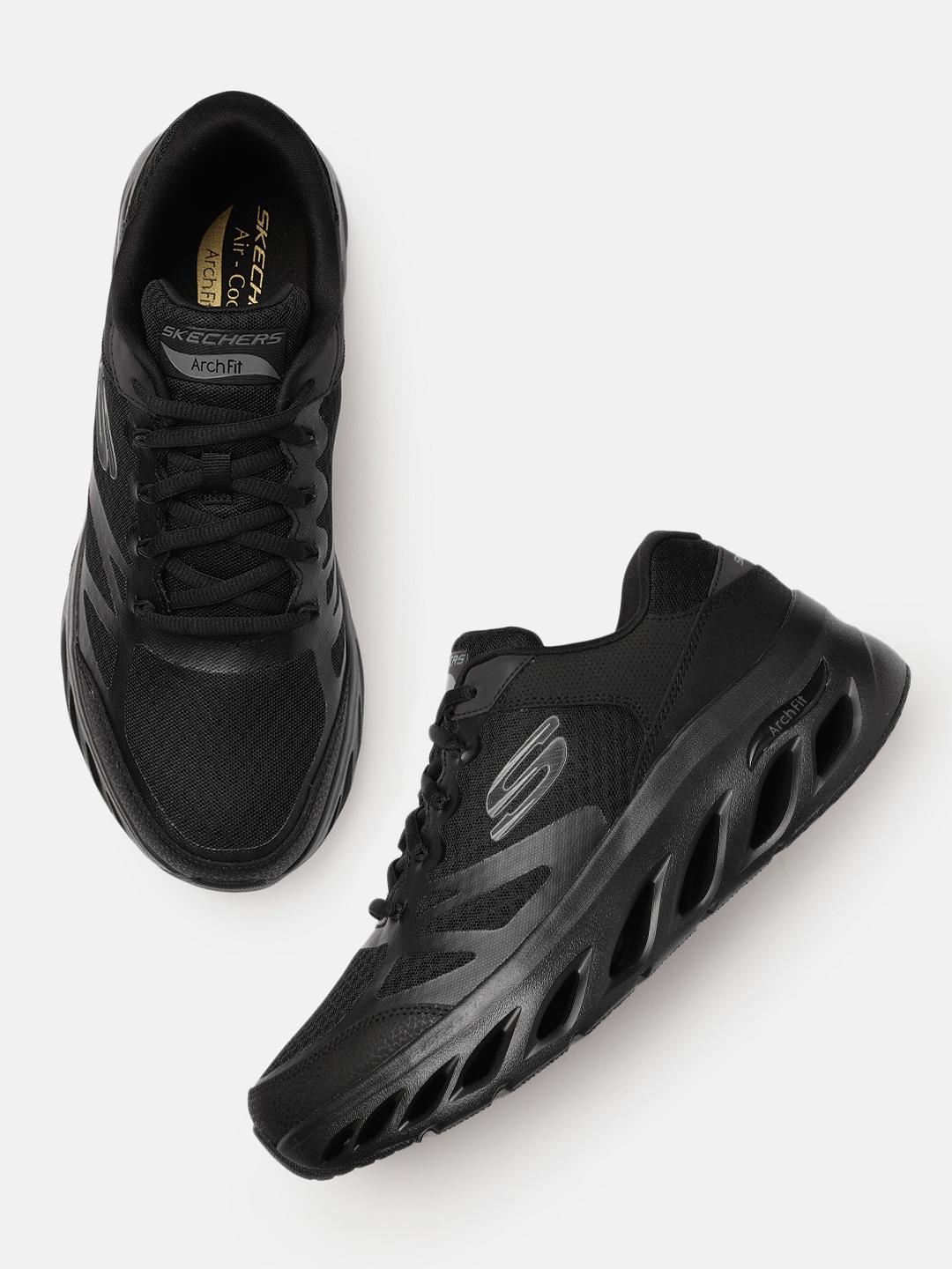 

Skechers Men Black Arch Fit Glide Step Sneakers