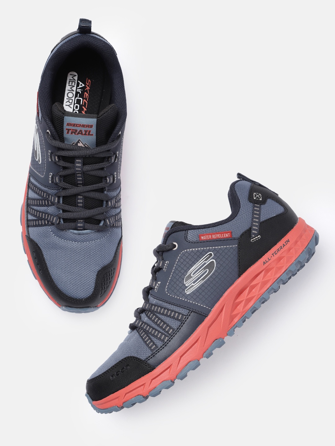 

Skechers Men Navy Blue Escape Plan Encompass Sneakers