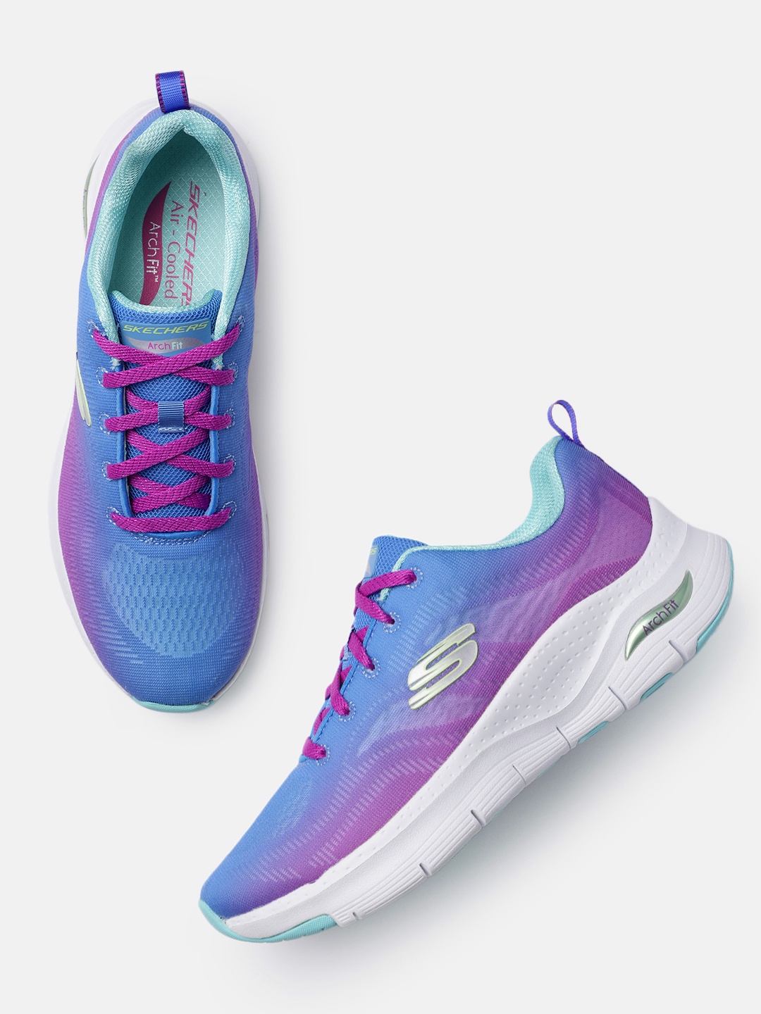 

Skechers Women Blue Arch Fit - Vibrant Step Sneakers