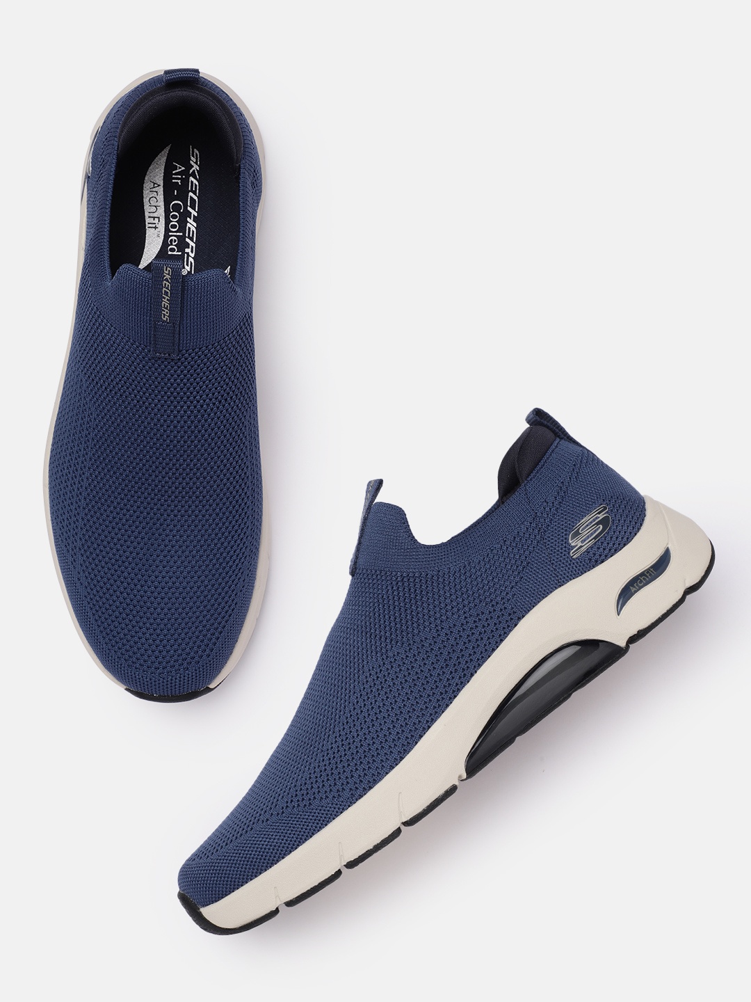 

Skechers Men Blue Arch Fit Slip-On Sneakers