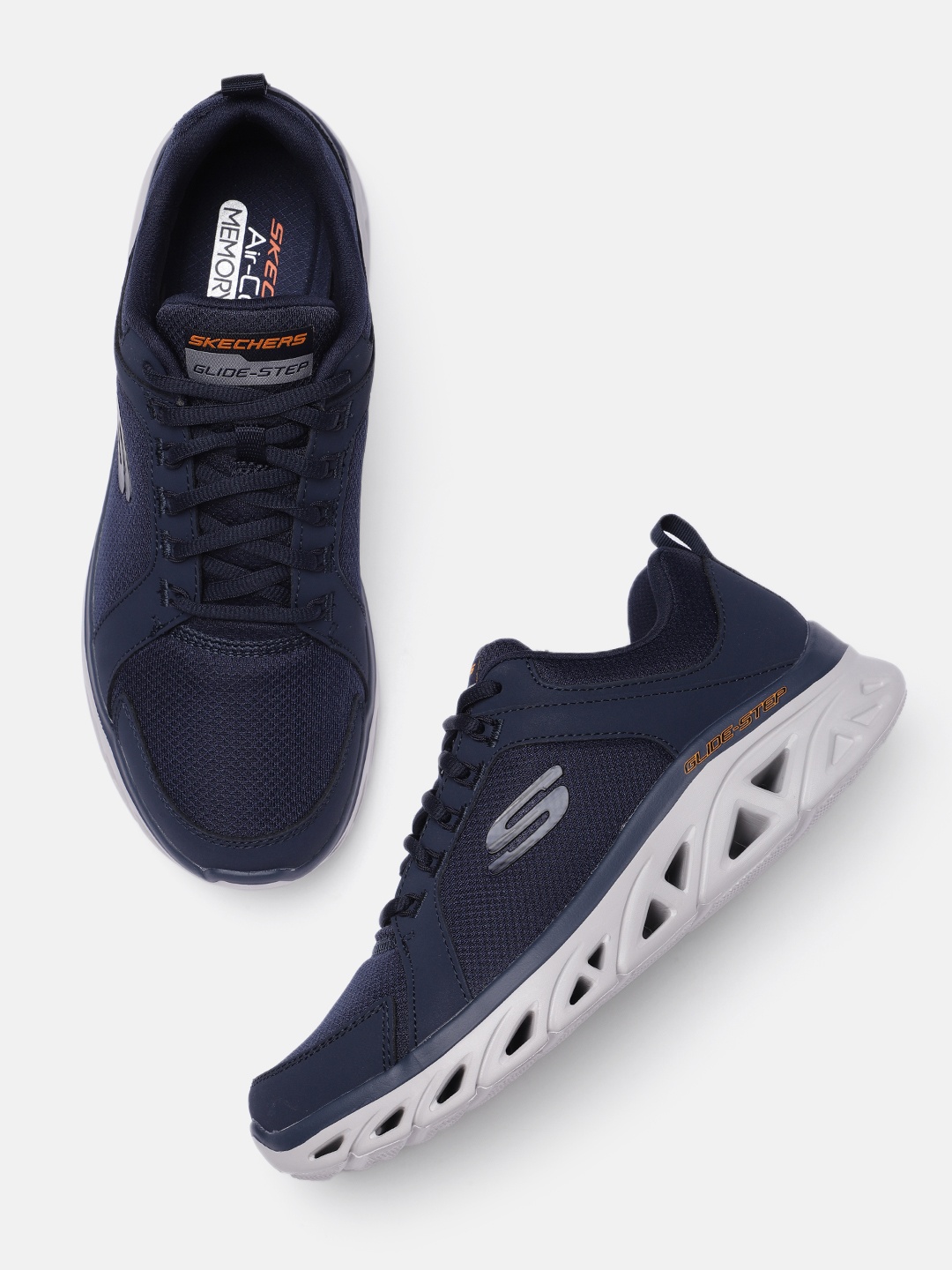 

Skechers Men Navy Blue Glide Step New Approach Sneakers