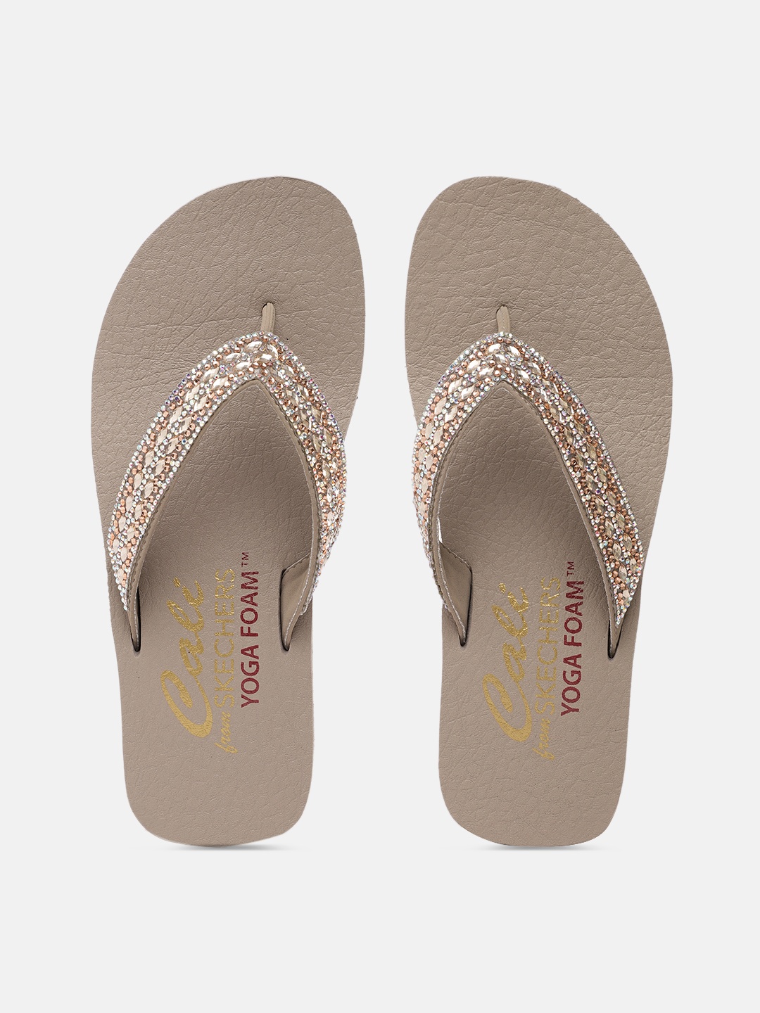 

Skechers Women Taupe Embellished VINYASA - GLORY DAY Flats