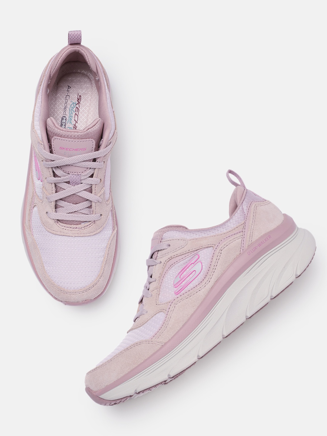 

Skechers Women Lavender D'LUX WALKER NEW MOMENT Sneakers