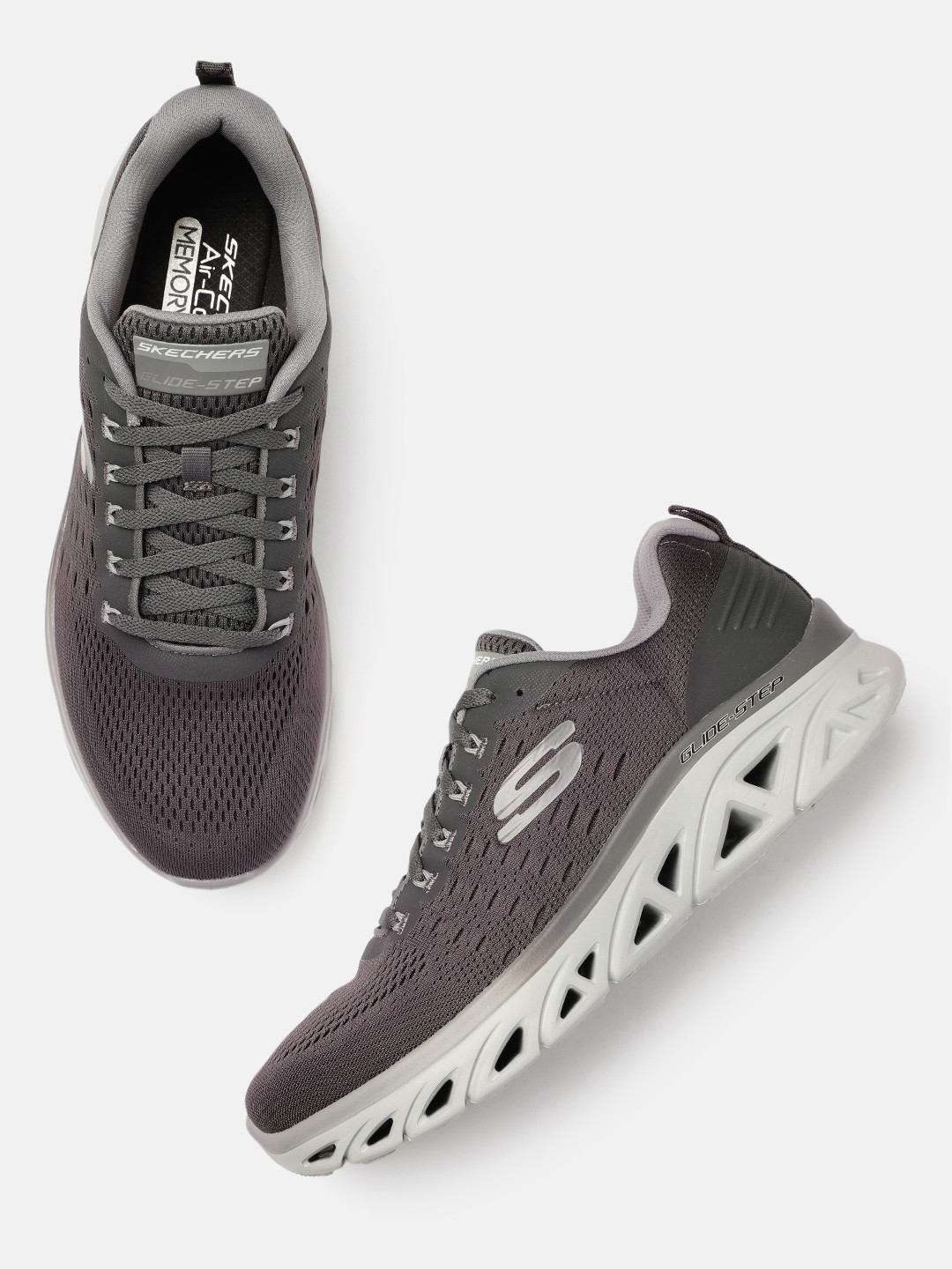 

Skechers Men Grey Glide Step New Appeal Sneakers