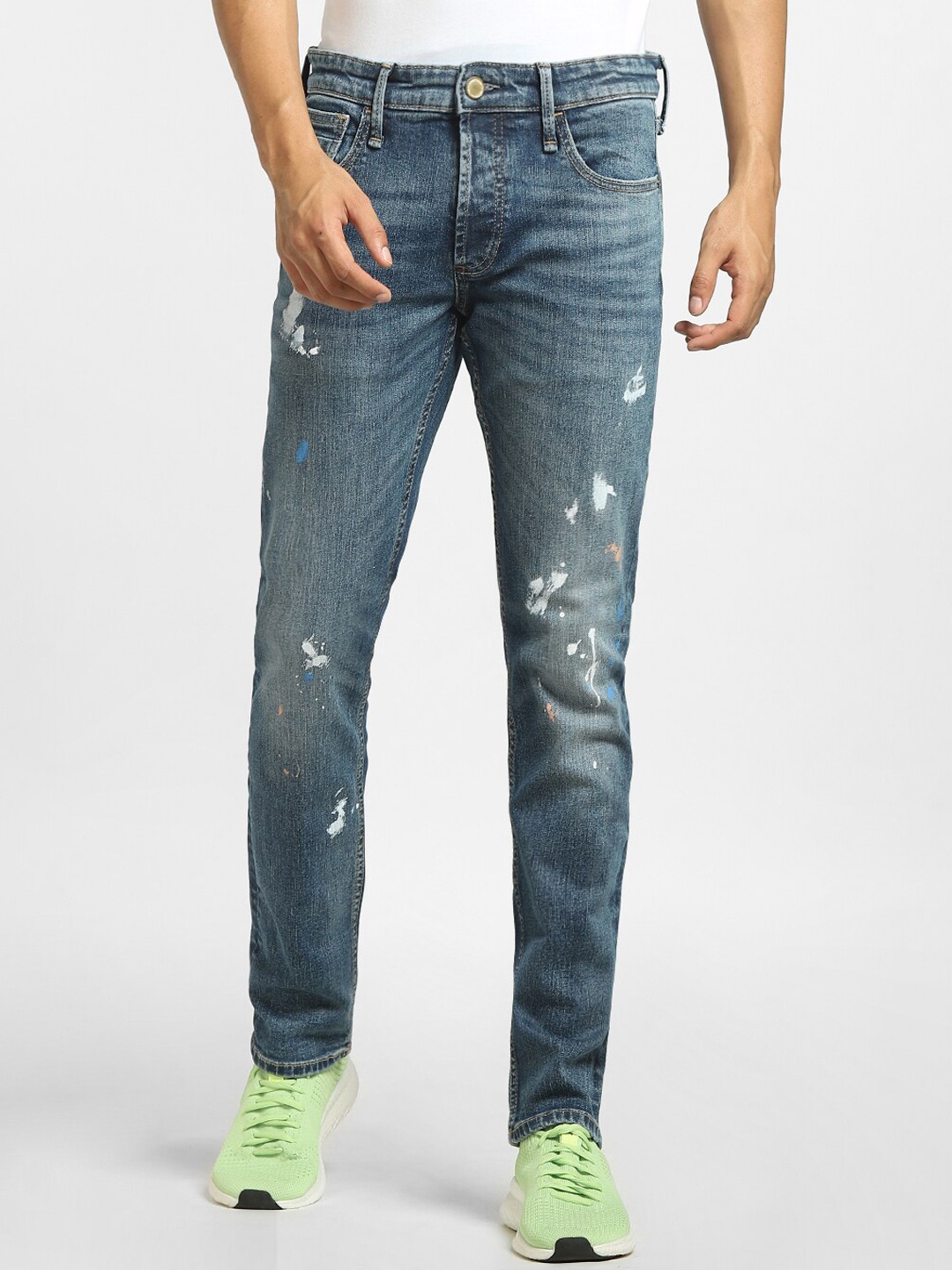 

Jack & Jones Men Blue Low-Rise Heavy Fade Stretchable Jeans