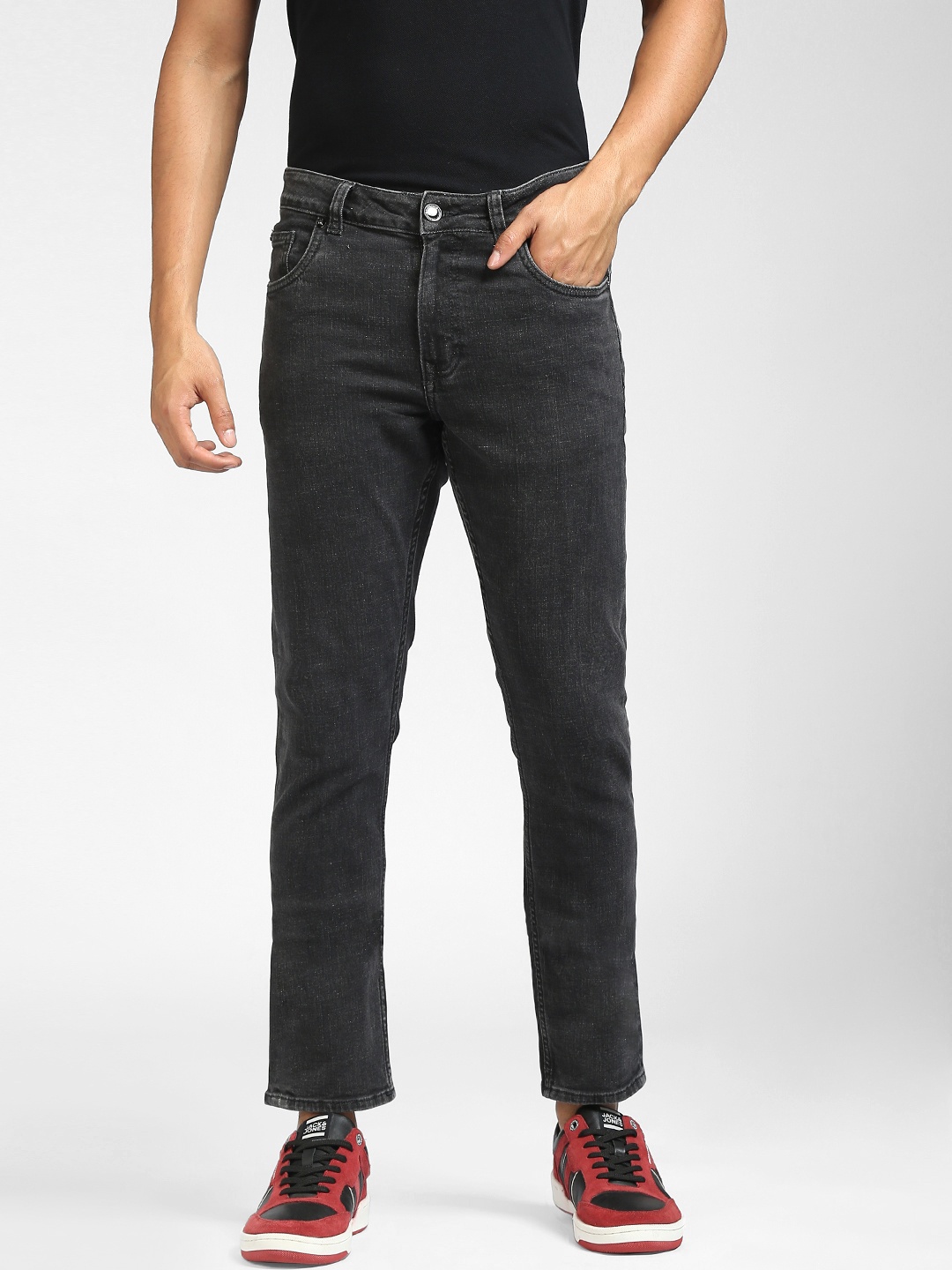 

Jack & Jones Men Black Low-Rise Stretchable Jeans