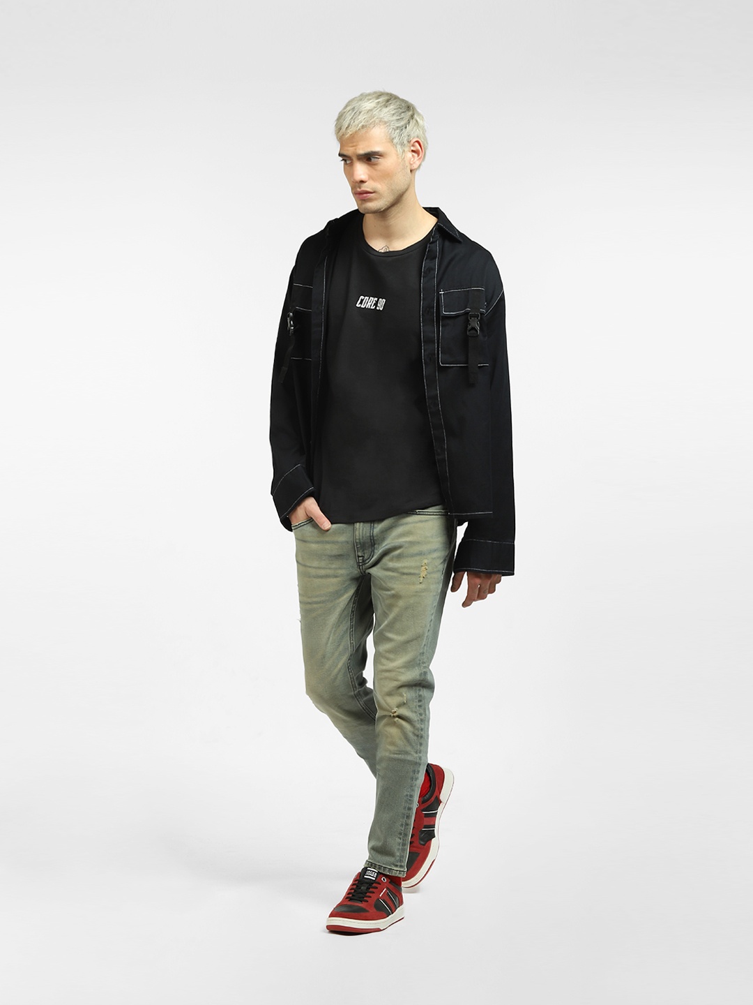 

Jack & Jones Men Grey Low-Rise Heavy Fade Stretchable Jeans