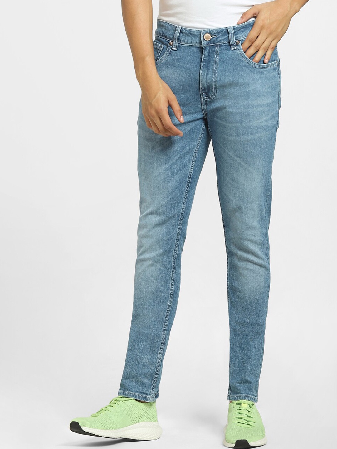 

Jack & Jones Men Blue Low-Rise Heavy Fade Stretchable Jeans