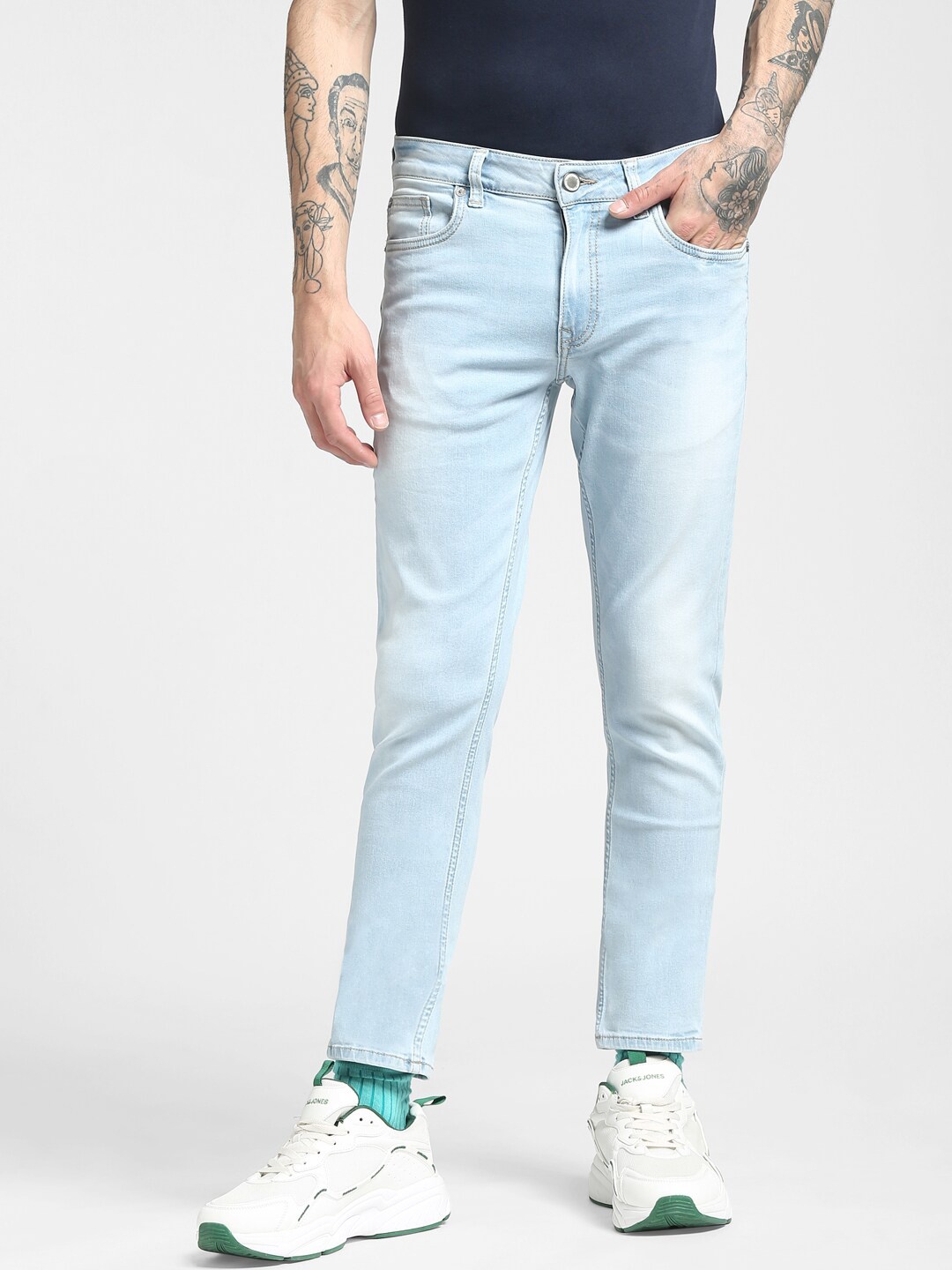 

Jack & Jones Men Blue Low-Rise Stretchable Jeans