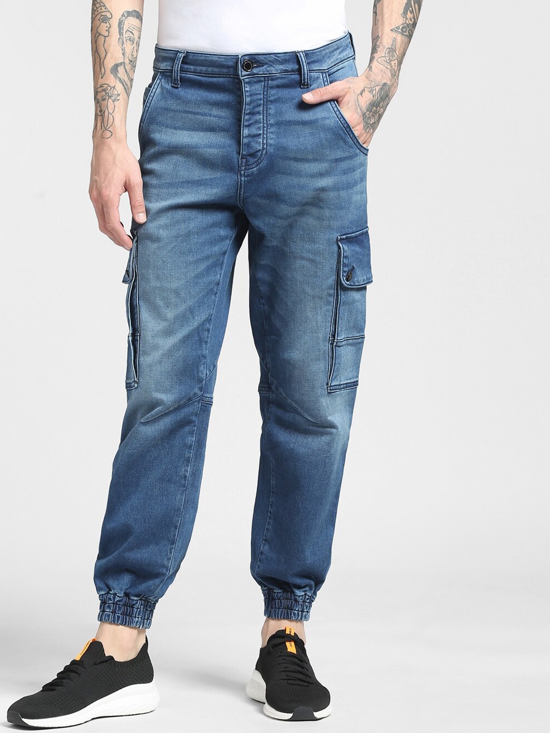 

Jack & Jones Men Blue Low-Rise Heavy Fade Stretchable Jeans