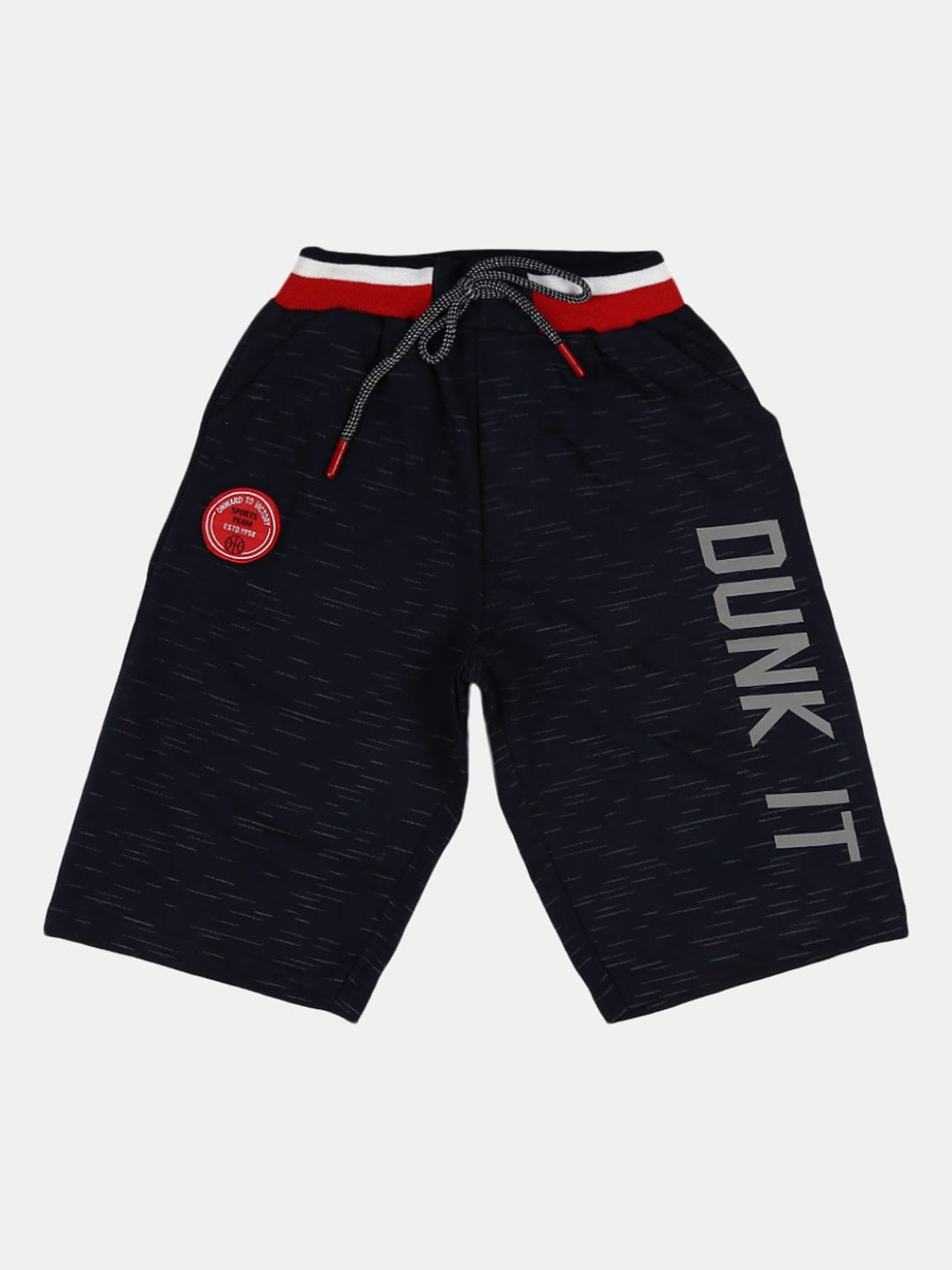 

V-Mart Boys Navy Blue Printed Sports Shorts