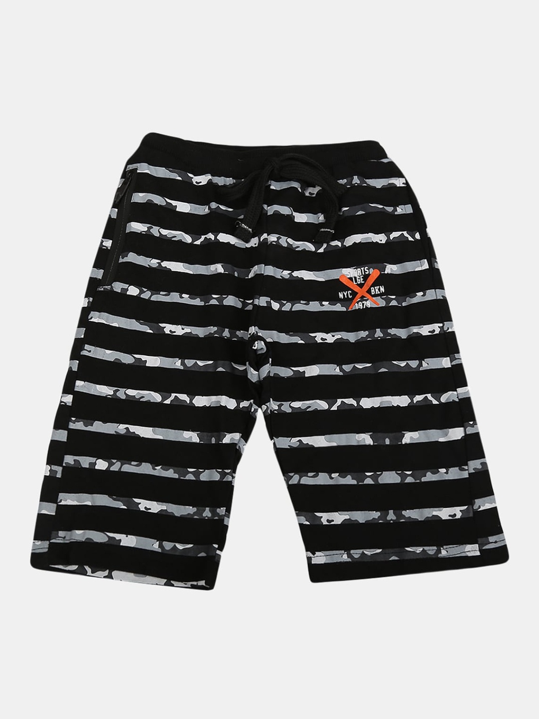 

V-Mart Boys Black Striped Shorts