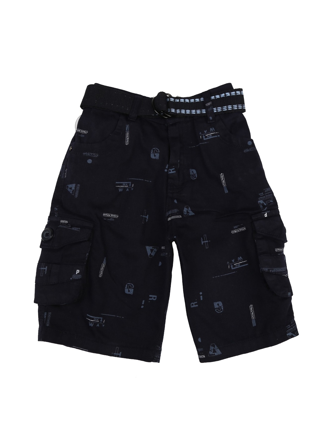 

V-Mart Boys Navy Blue Printed Cargo Shorts