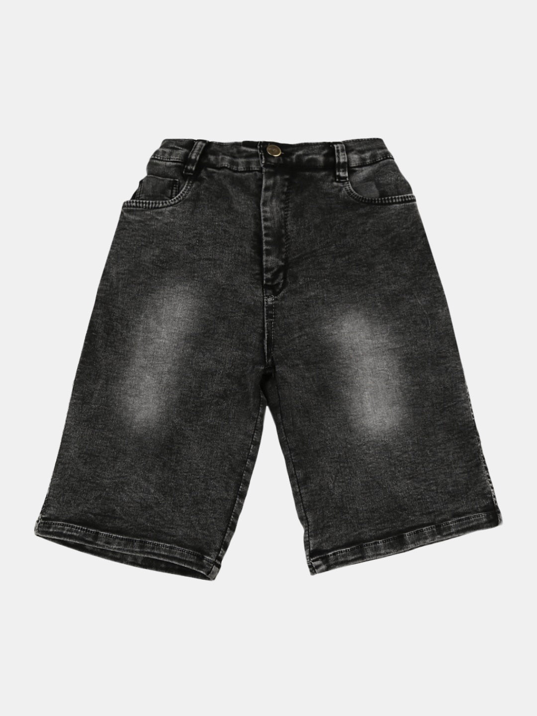 

V-Mart Boys Black Washed Denim Shorts