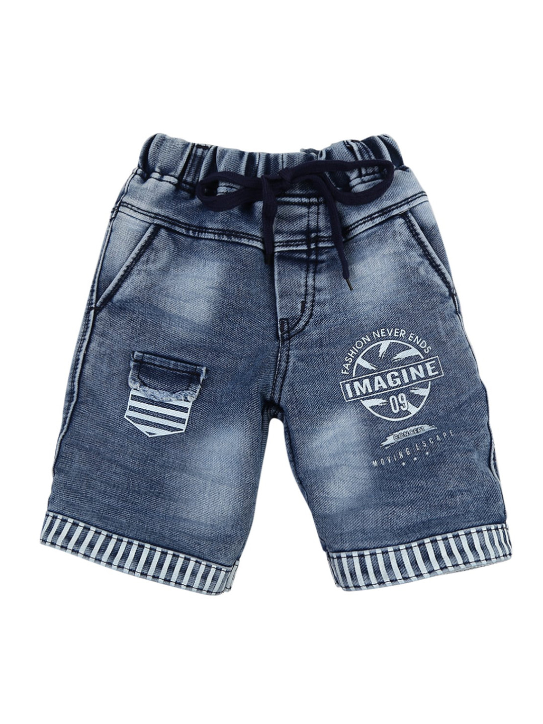 

V-Mart Boys Blue Washed Denim Shorts