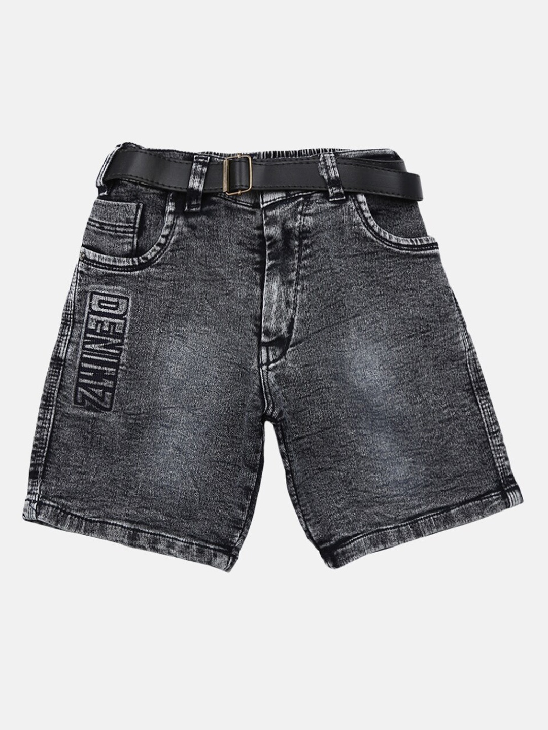 

V-Mart Boys Grey Washed Denim Shorts