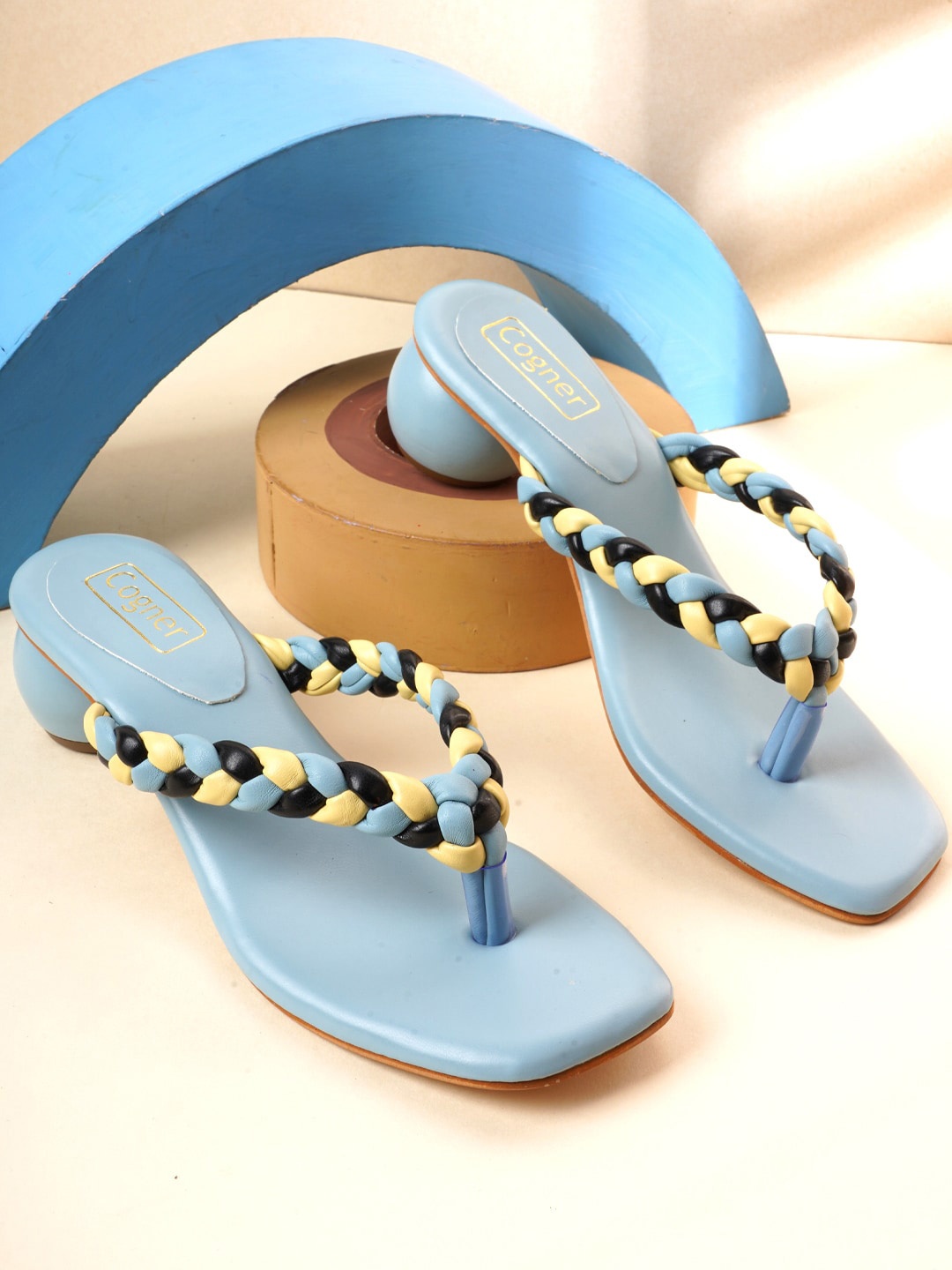 

Cogner Blue Block Sandals