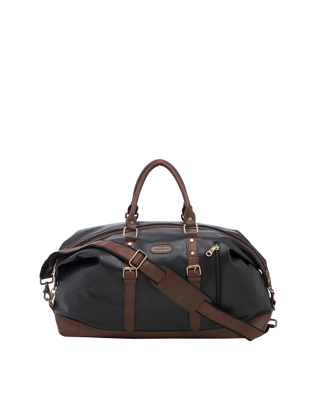 

Bags.R.us Unisex Black Foldable Duffel Bag with Shoulder Strap