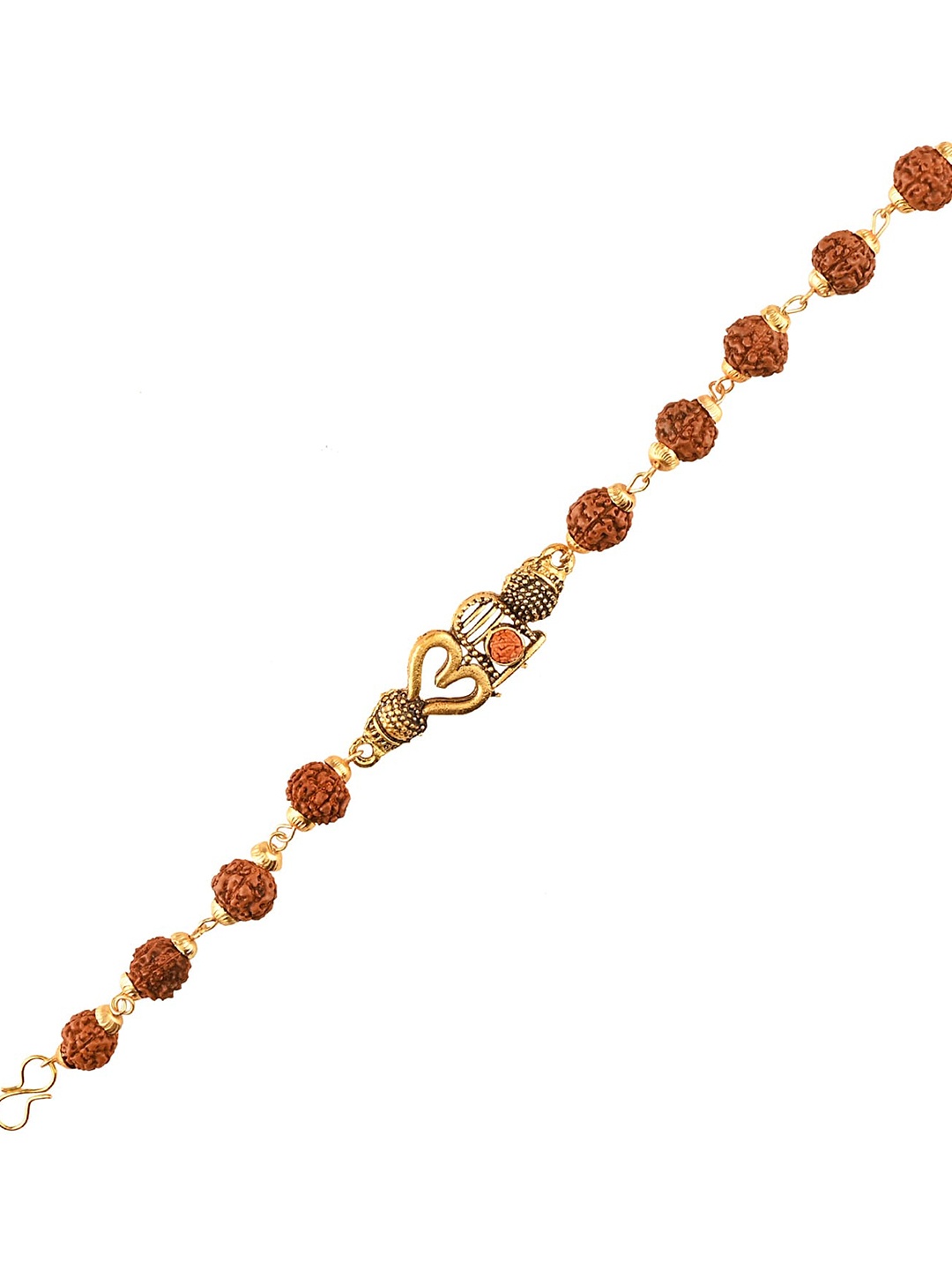 

Arendelle Men Brown Rudraksh Beaded Thread Rakhi